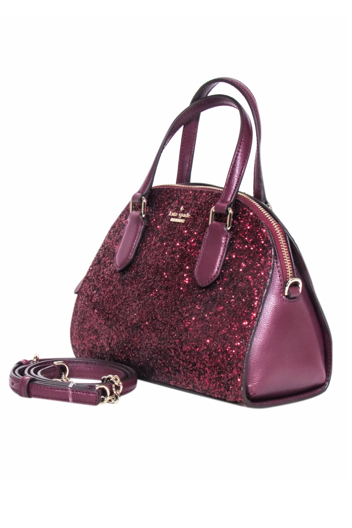 Kate Spade Maroon Glitter Crossbody Bag: Sparkle in Style!