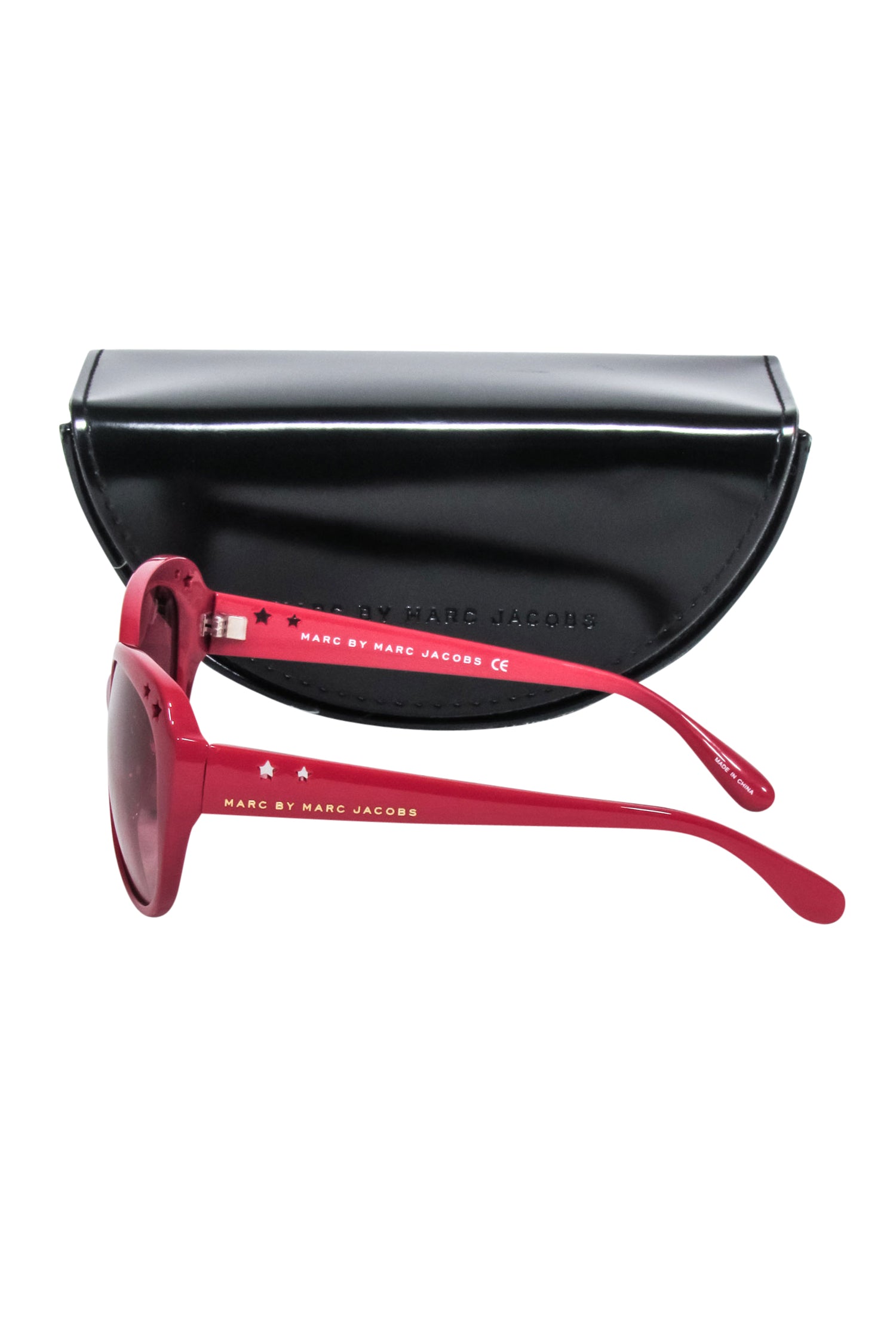 Marc by Marc Jacobs Dark Pink Star-Cutout Rounded Sunglasses - Channel Your Inner Barbie!