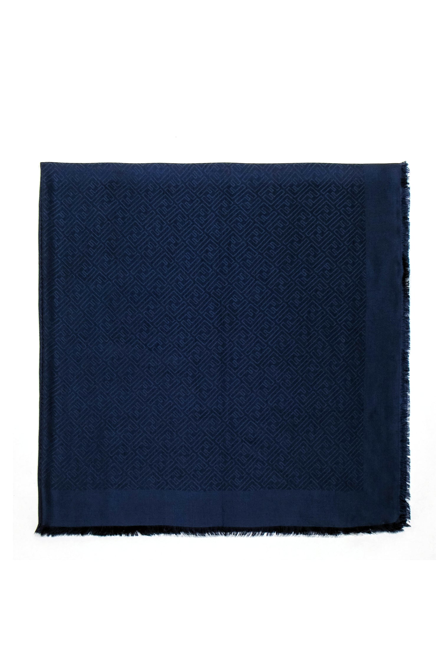 Fendi Navy Blue Logo Silk-Wool Shawl: A Luxurious Statement Piece