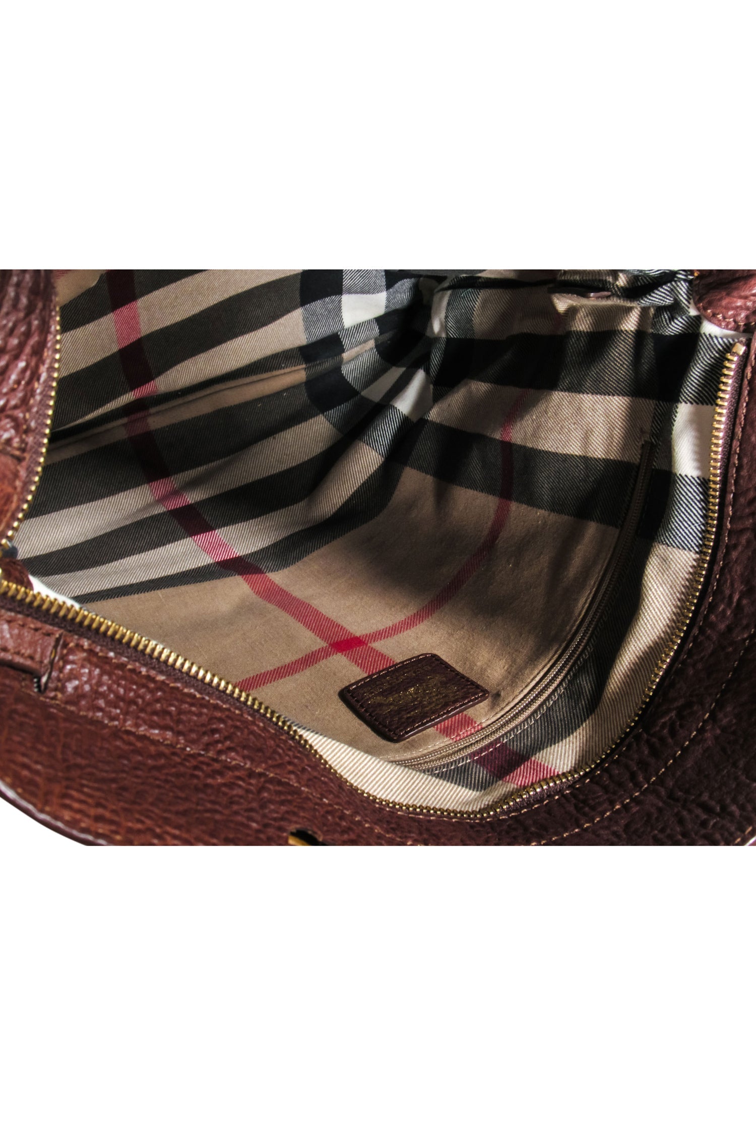 Burberry - Stunning Beige Canvas Shoulder Bag with Brown Leather Accents