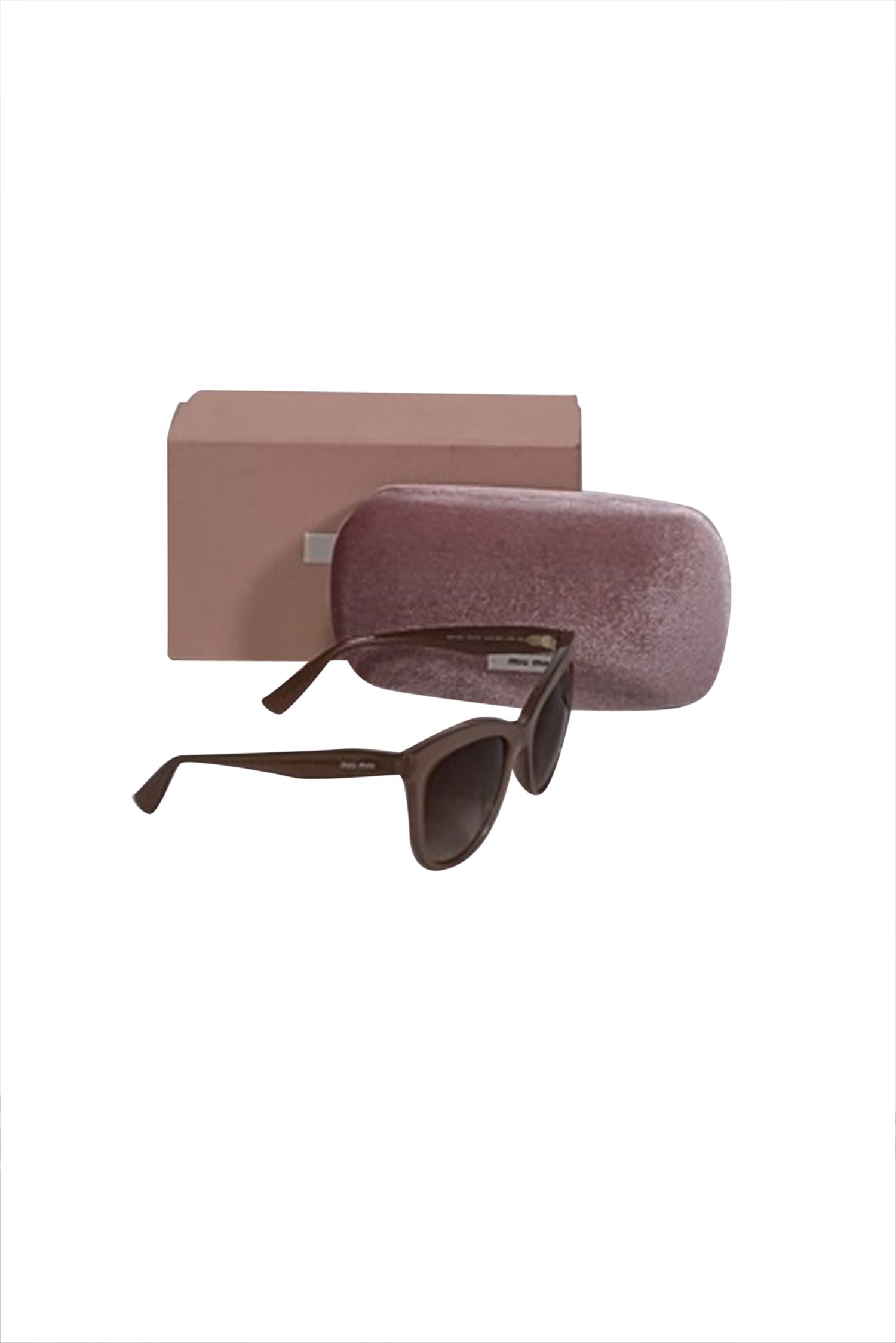 Miu Miu - Chic Beige Translucent Frames with Stylish Brown Lenses