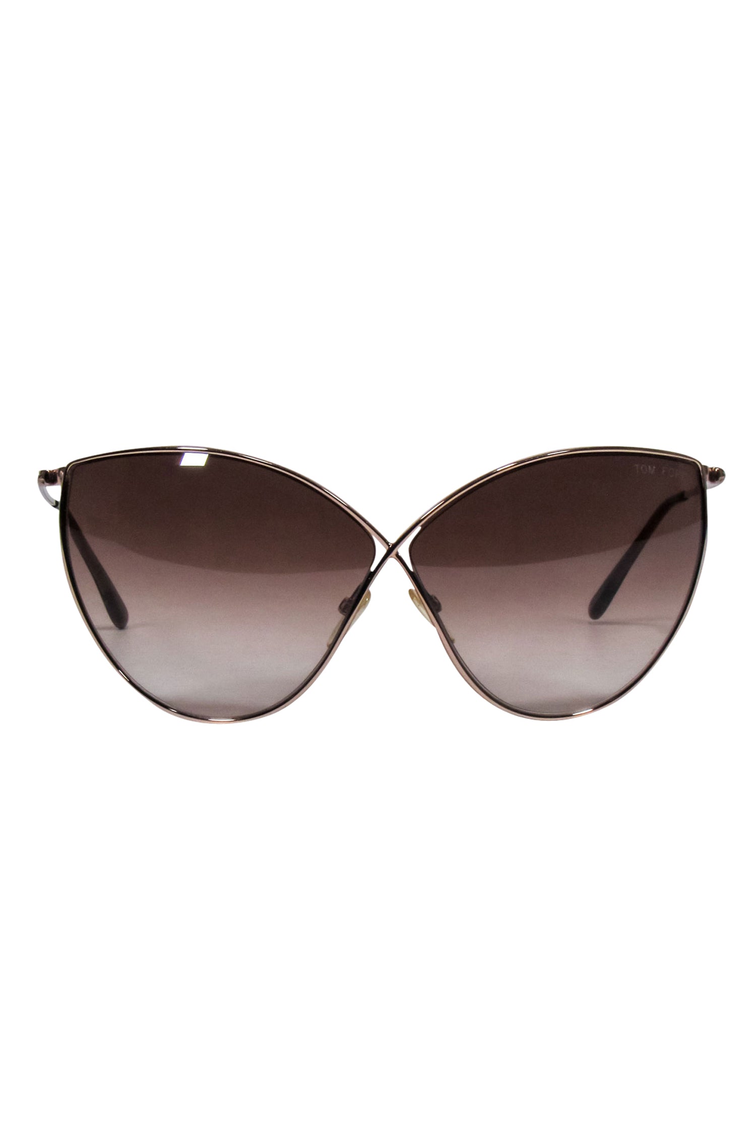 Tom Ford Gold Thin Frame Brown Lens Sunglasses - Iconic Style!