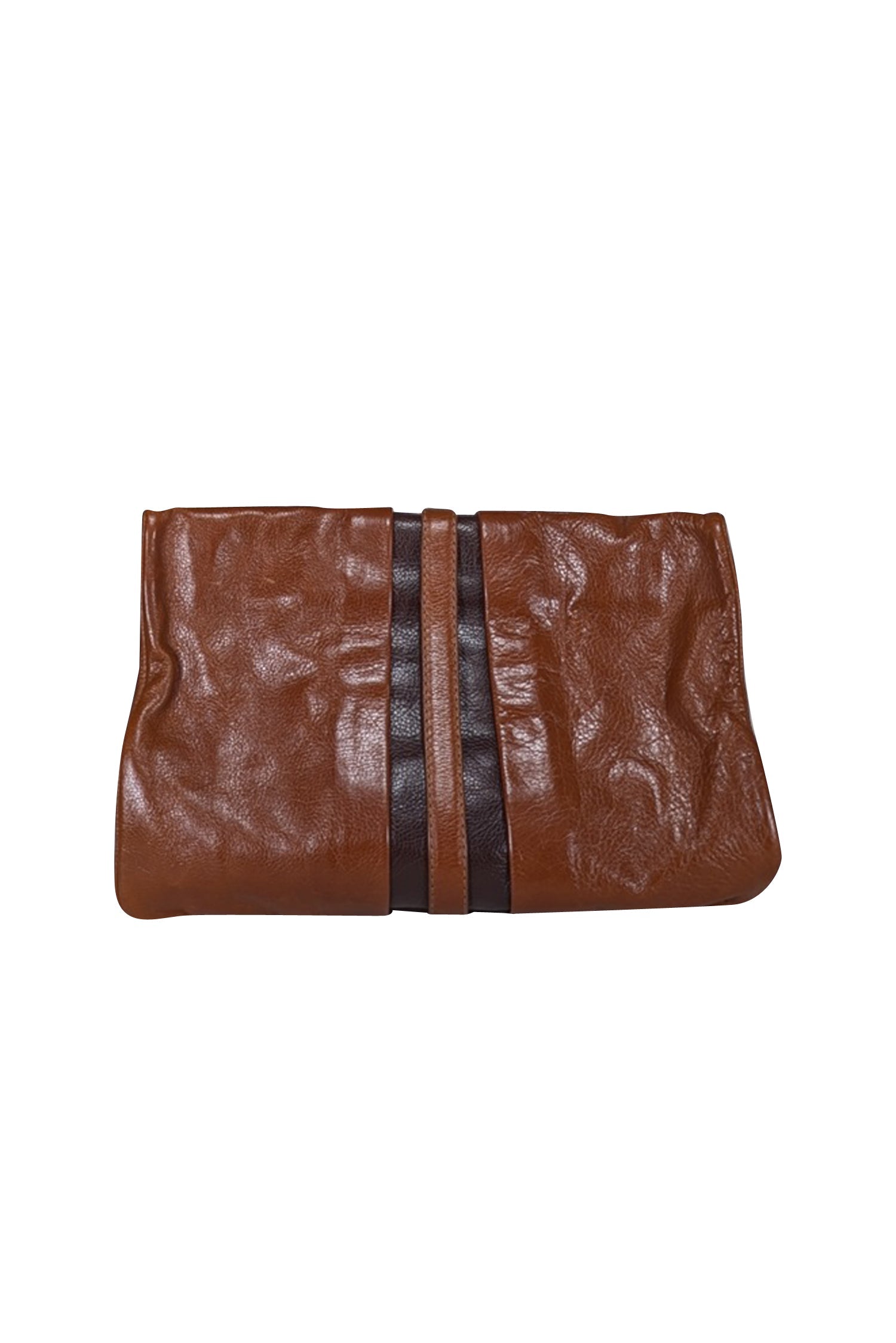 Marc by Marc Jacobs - Irresistible Brown Leather Lock Front Clutch