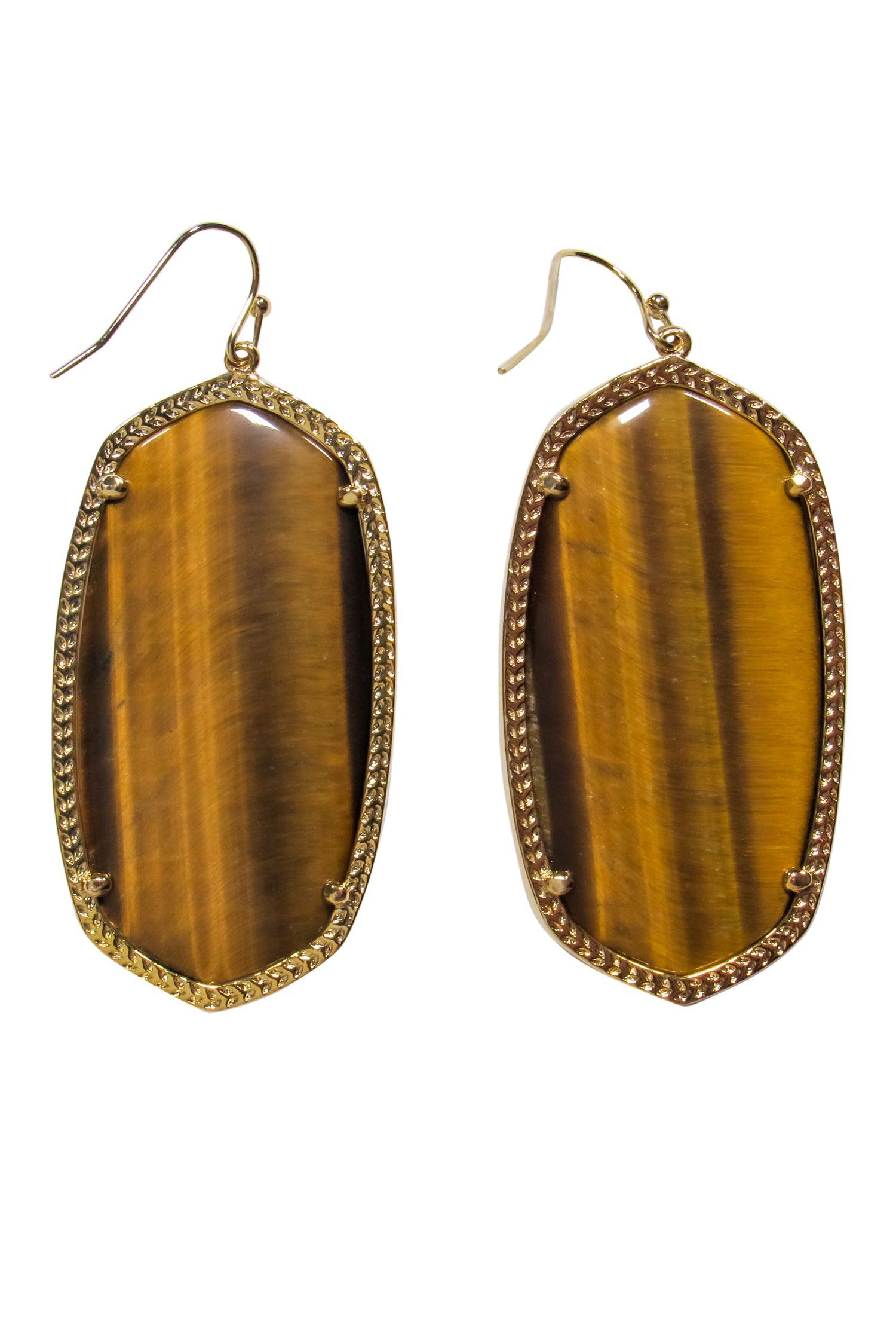Kendra Scott - Stunning Tiger's Eye Danielle Statement Earrings