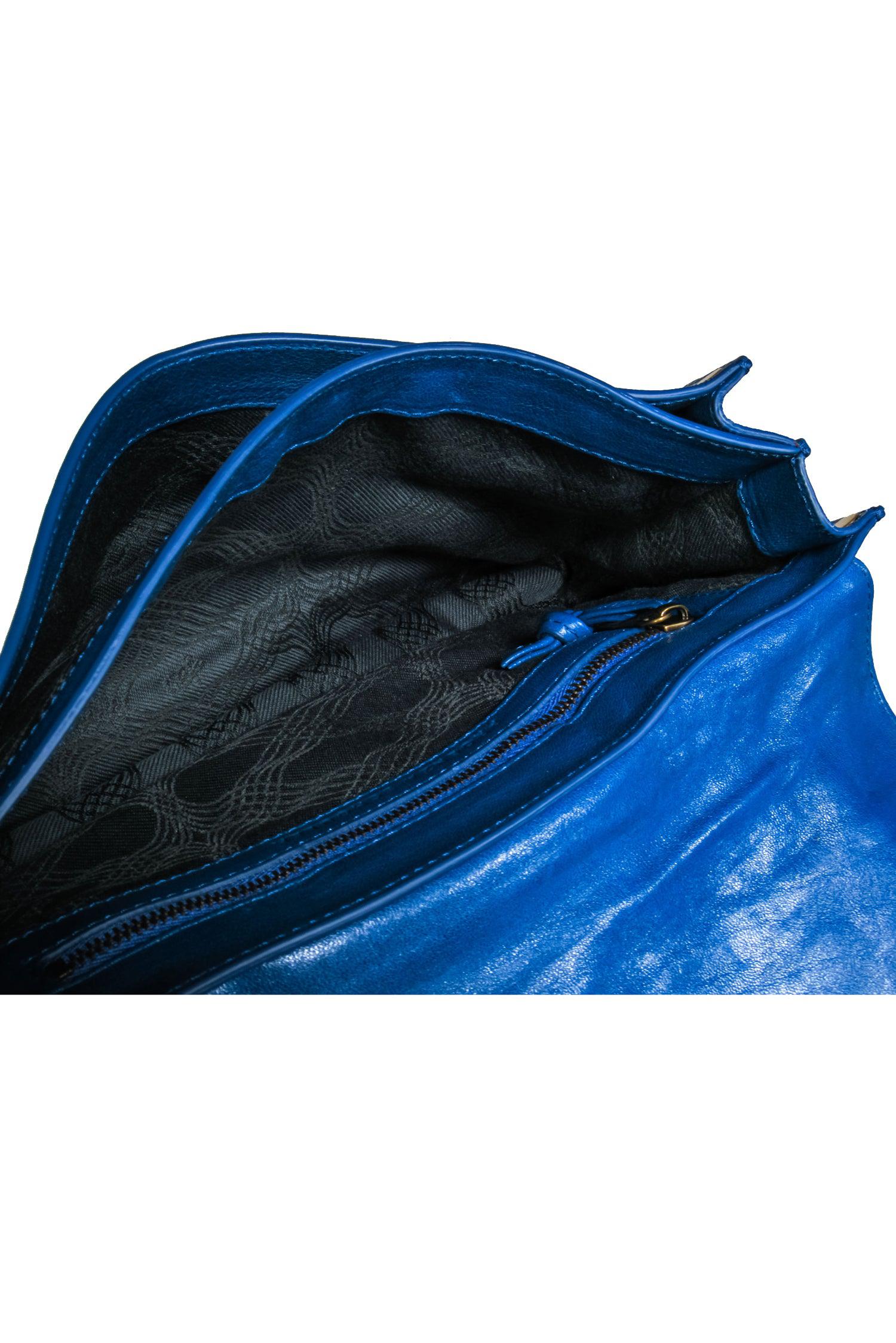 Proenza Schouler - Stunning Blue Leather Clasp Front Clutch for Unforgettable Nights