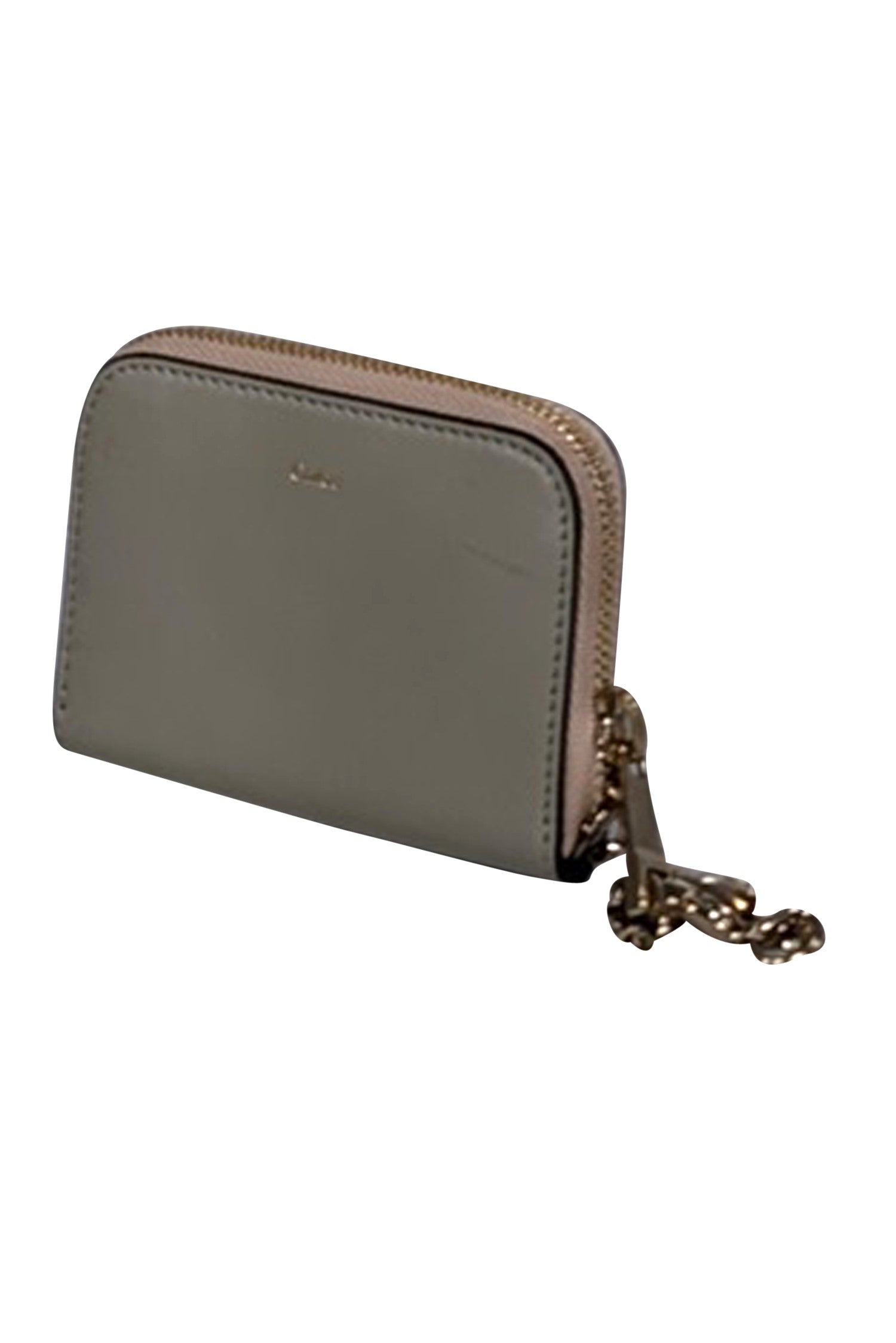 Chloe - Stylish Sage Green & Black Leather Mini Wallet