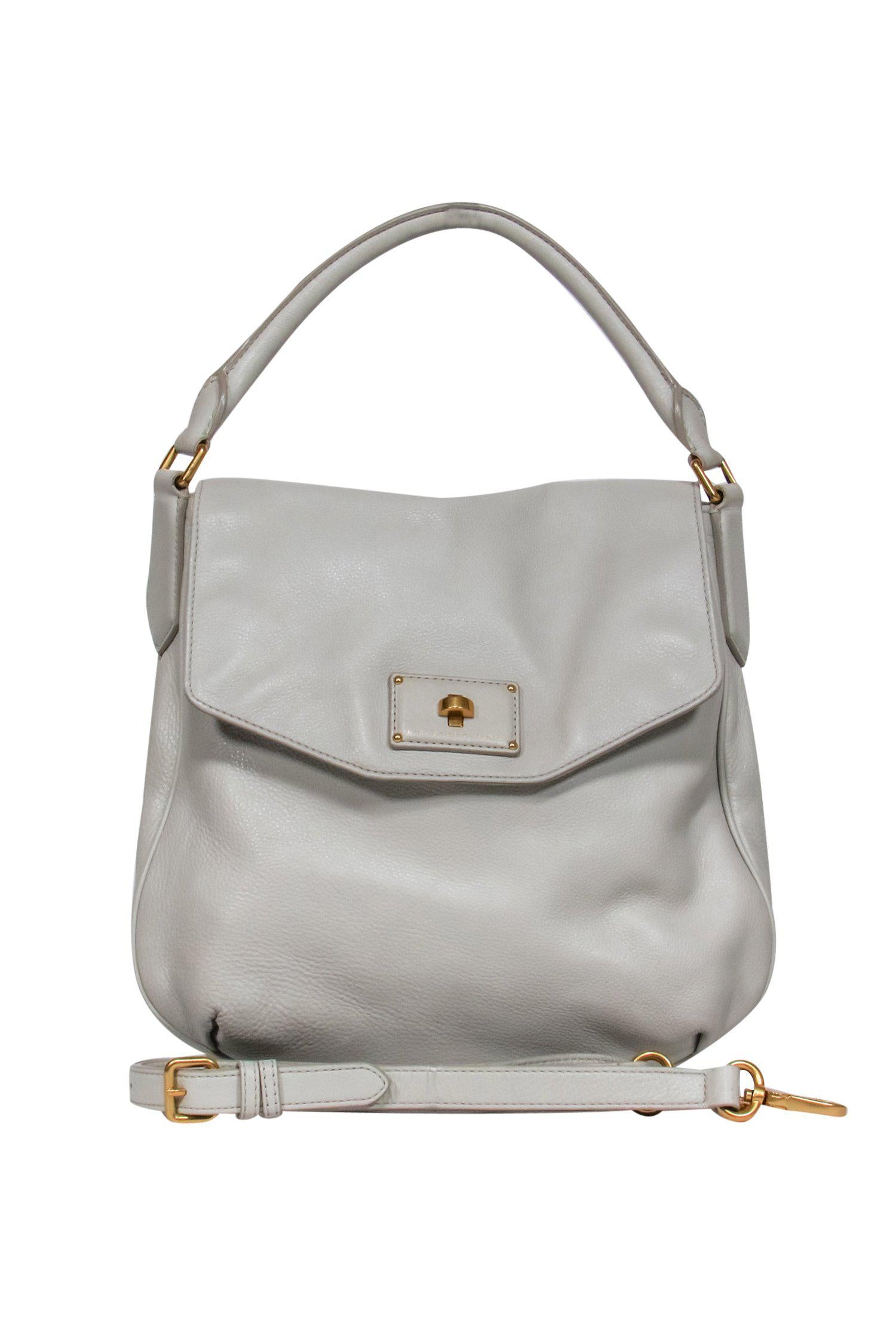 Marc by Marc Jacobs Cream Pebbled Leather Convertible Satchel - The Ultimate Chic Accessory