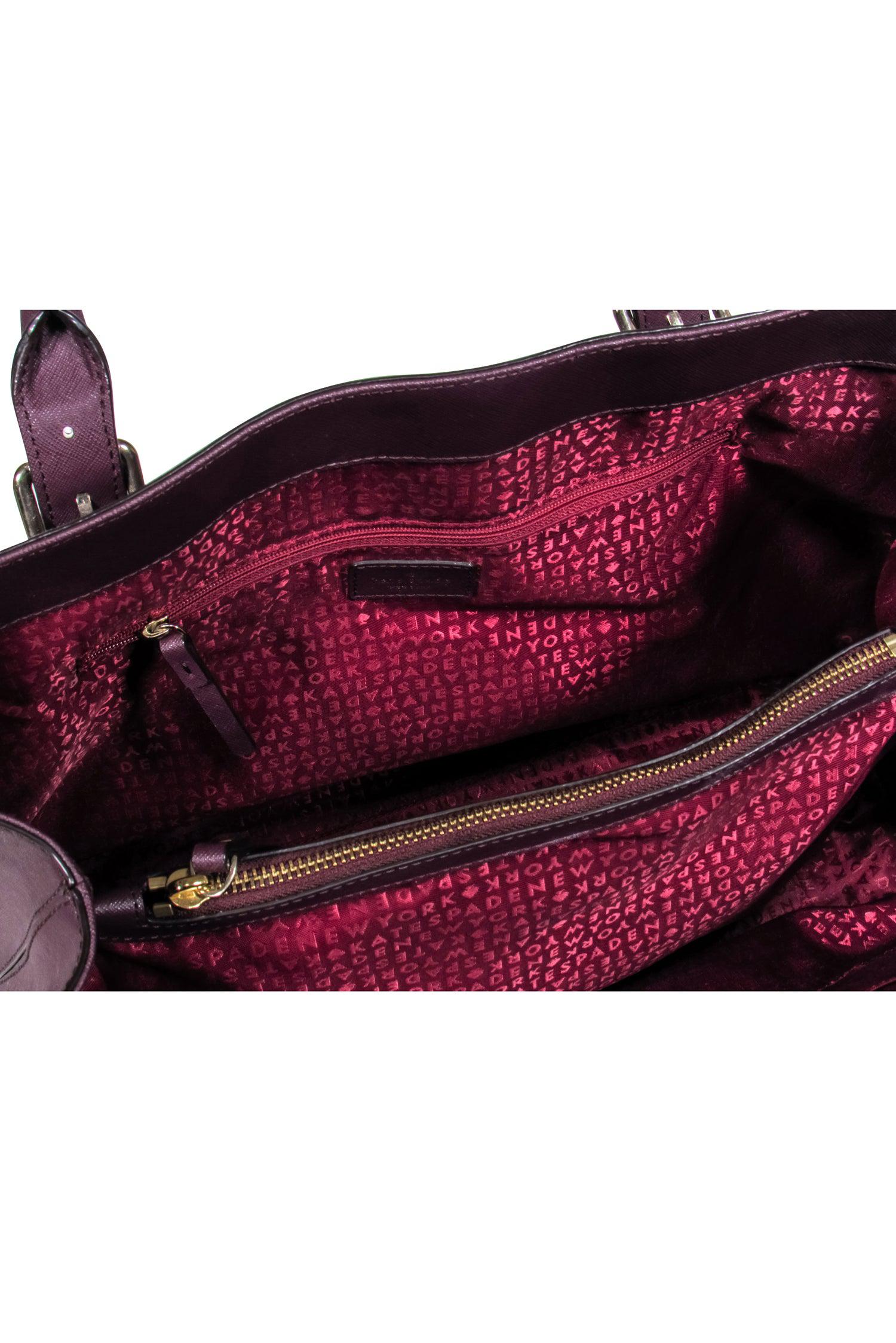 Kate Spade - Stunning Plum Saffiano Leather Tote