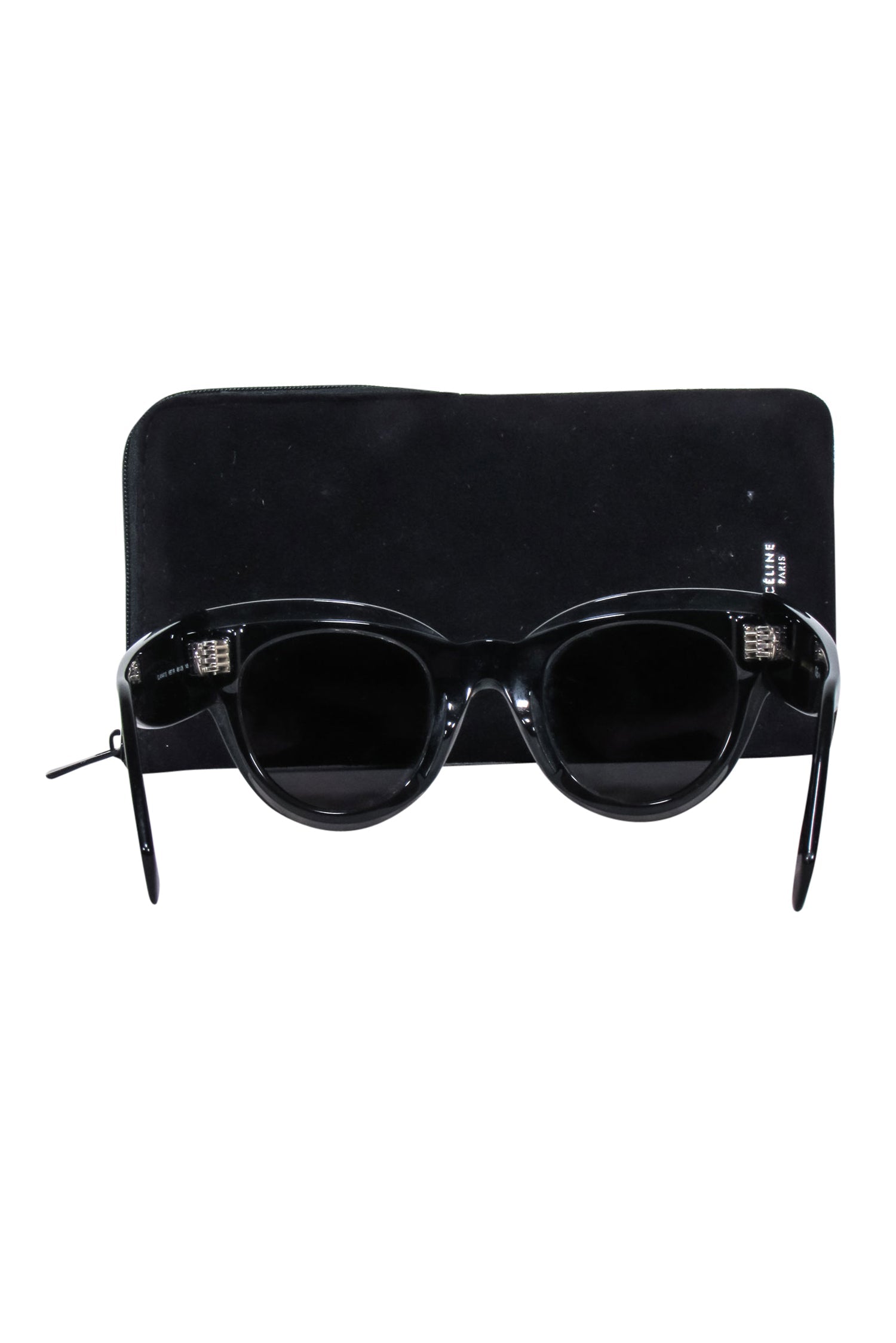 Celine Black Rounded Cat-Eye Fashion Sunglasses
