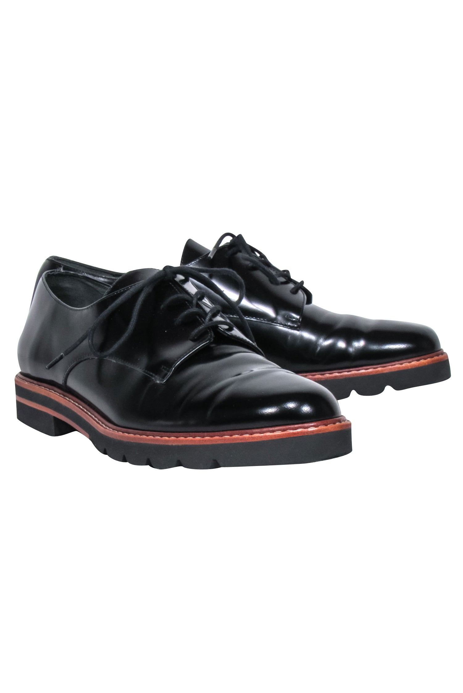 Stuart Weitzman - Stunning Black Lace Up Loafer in Size 8