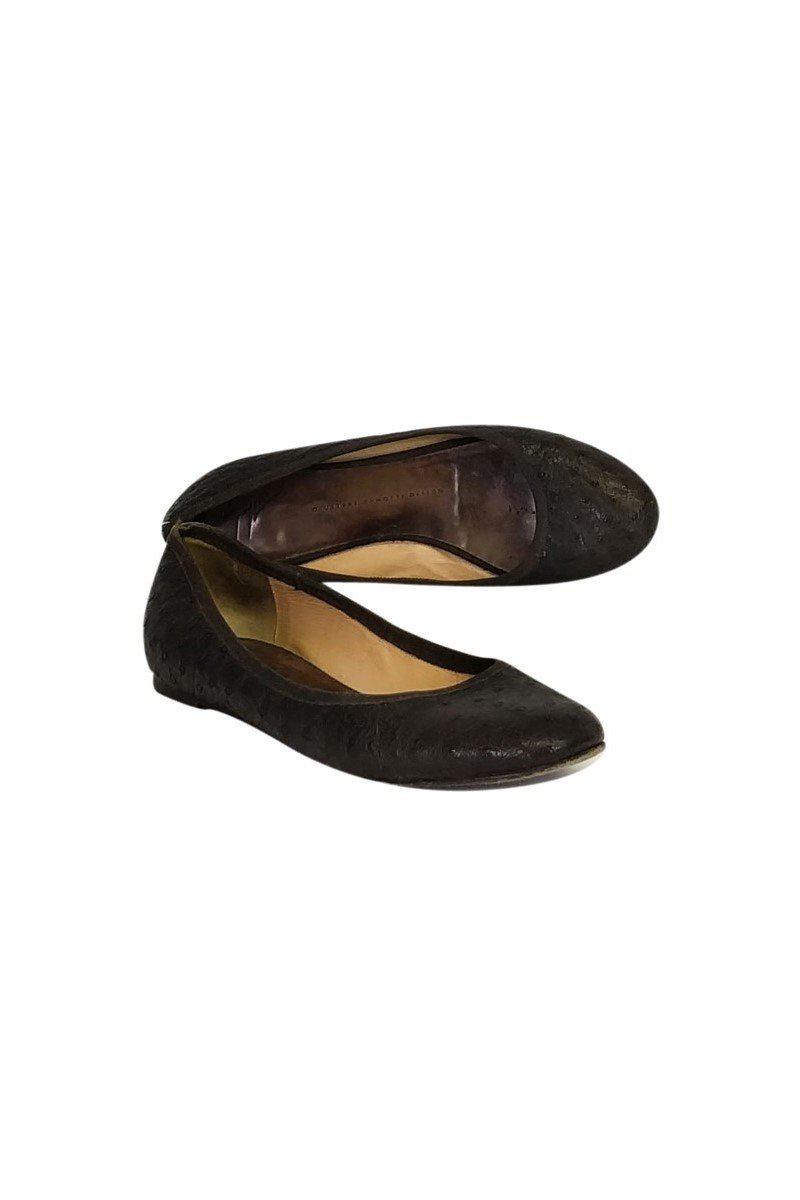 Giuseppe Zanotti's Stunning Brown Embossed Flats - Size 8.5