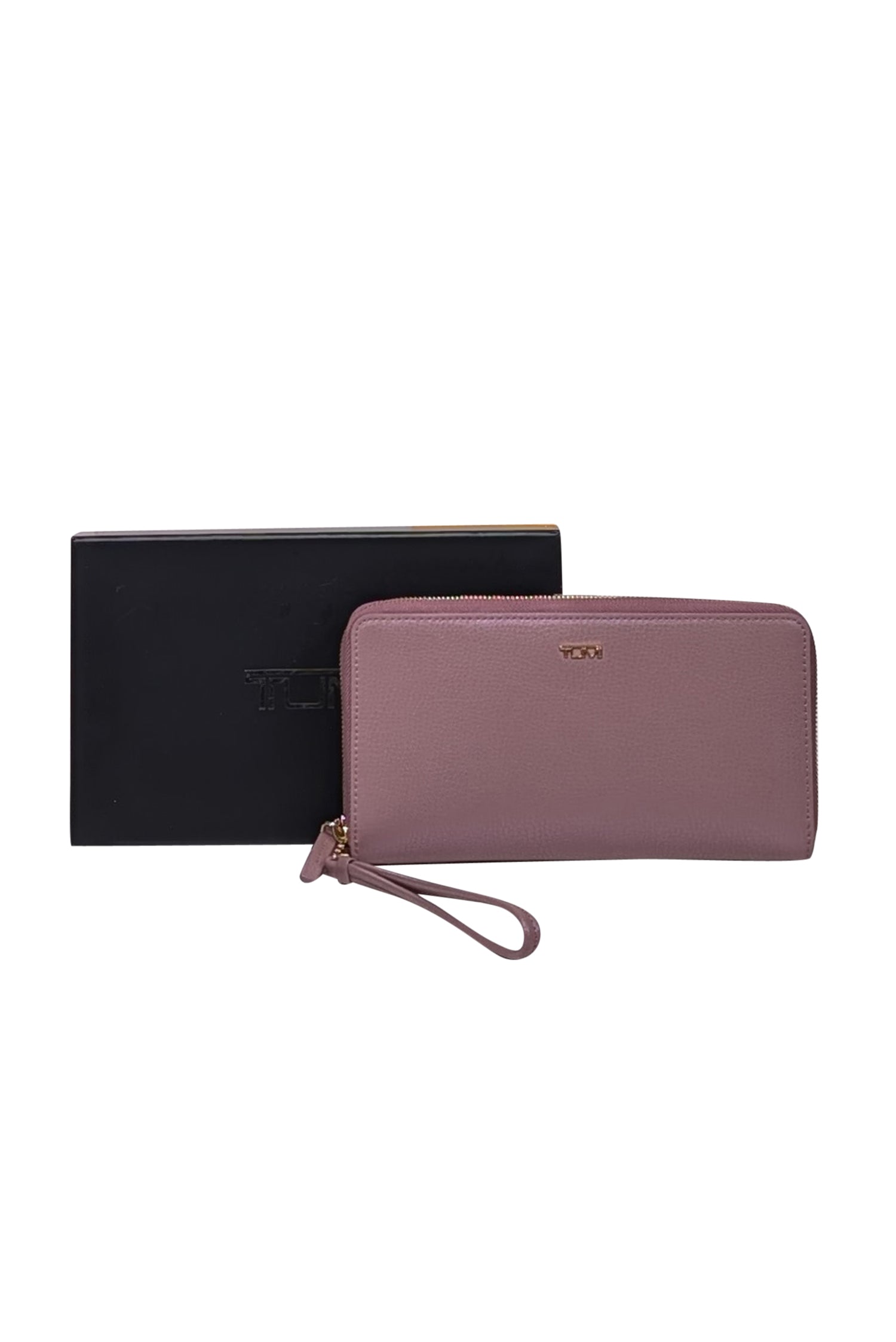 Tumi's Enchanting Lavender Iridescent Leather Zipper Wallet