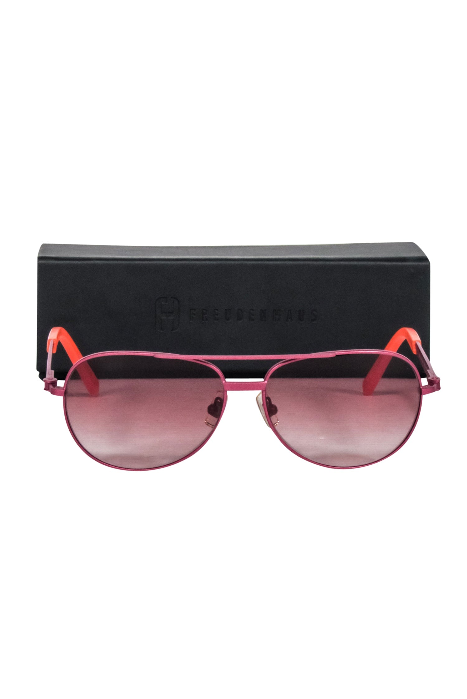 Fruedenhaus Pink & Orange Fashion Aviator Sunglasses