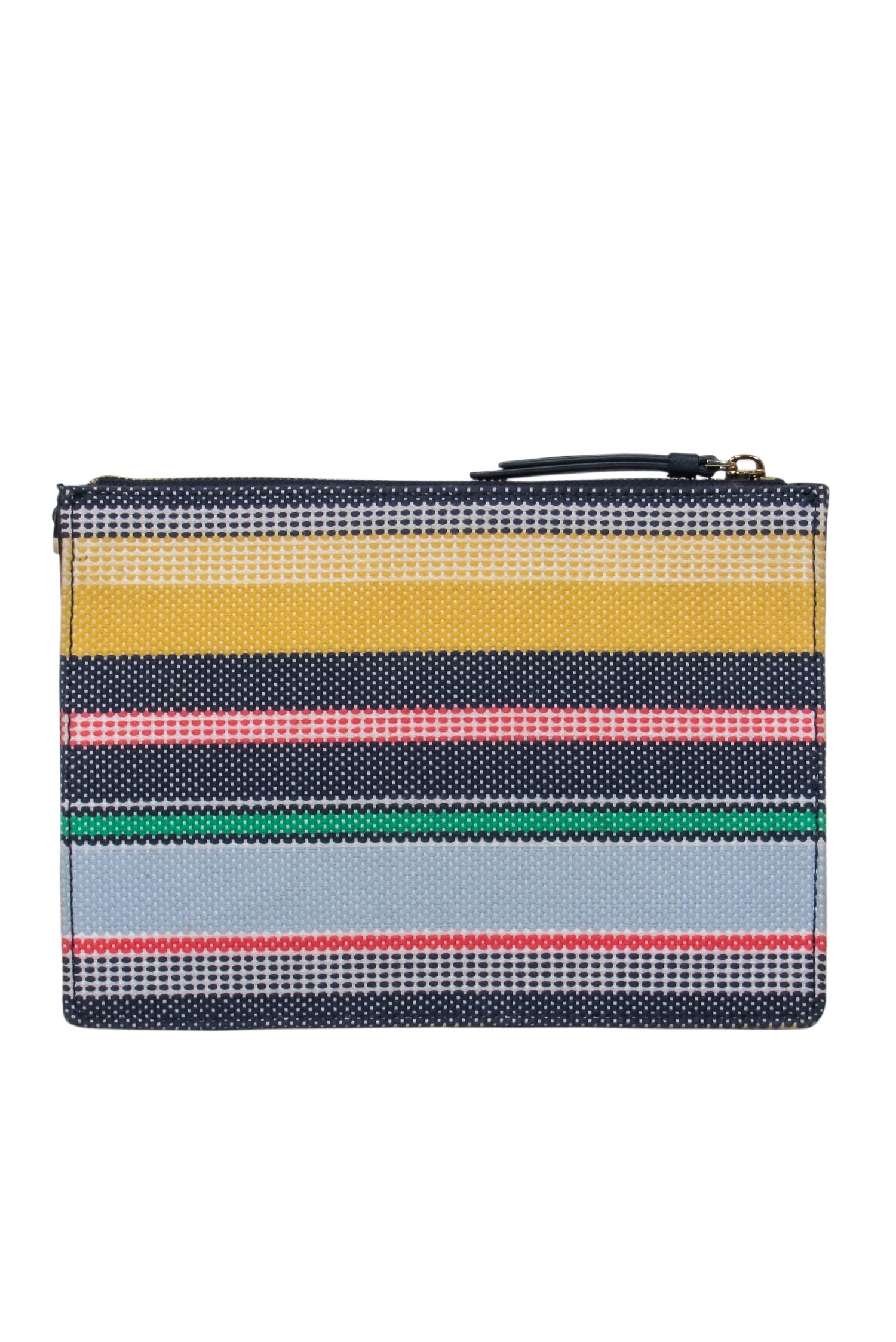 Kate Spade Navy Leather Crossbody Bag: Striped Embroidered Fashion