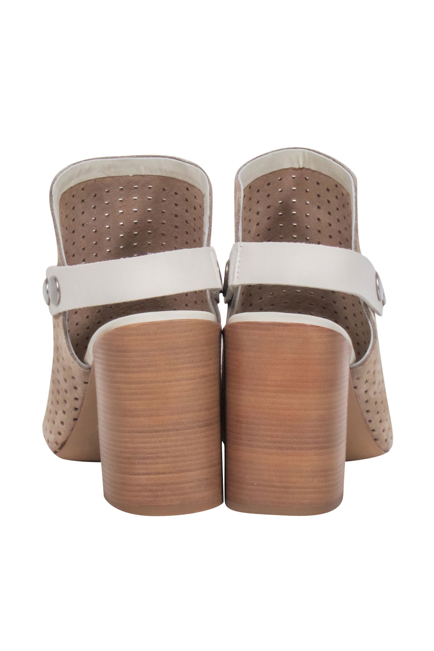 Rag & Bone Beige Laser Cut Suede Open Toe Block Heels - Size 10: An All - Season Fashion Statement