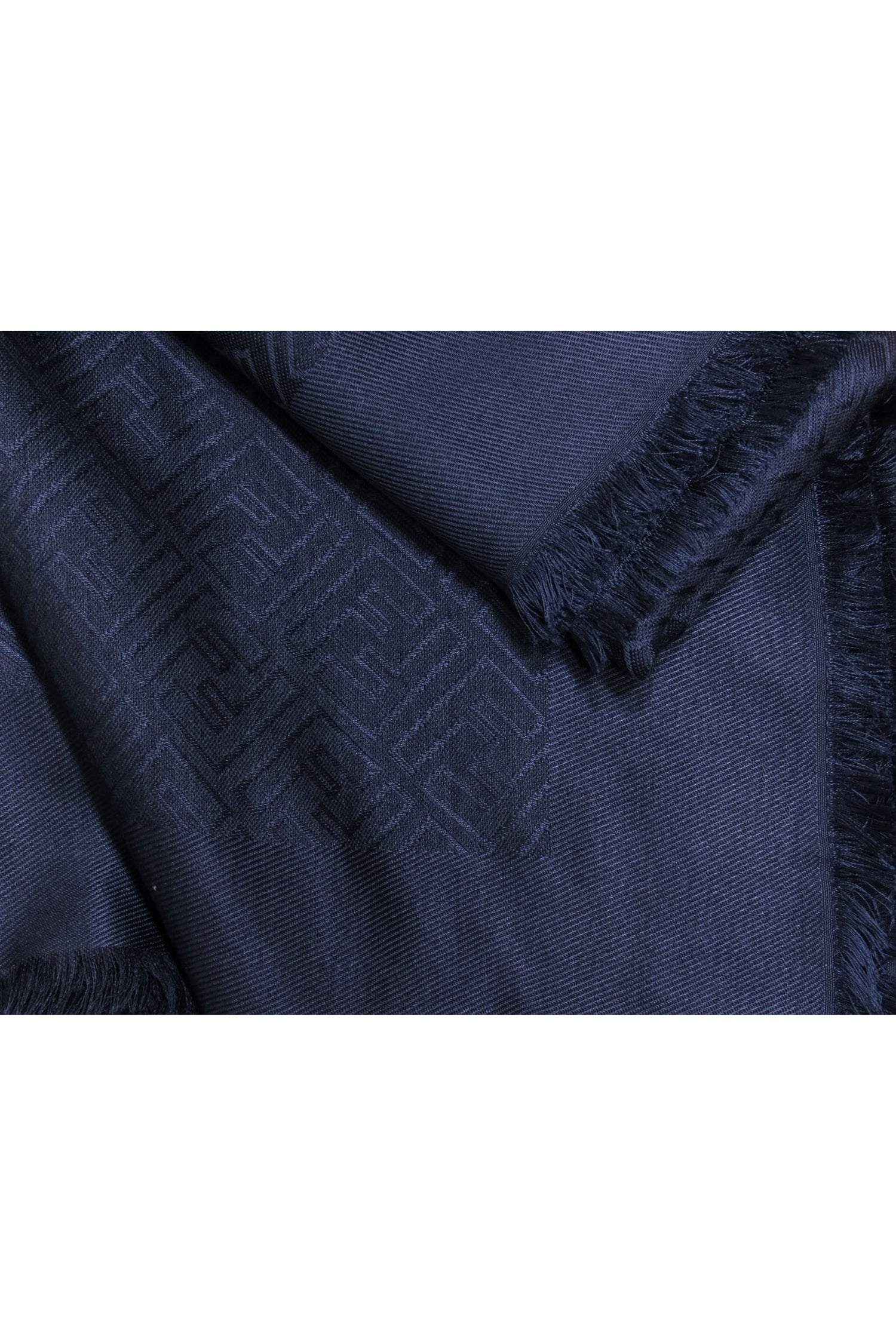 Fendi Navy Blue Logo Silk-Wool Shawl: A Luxurious Statement Piece