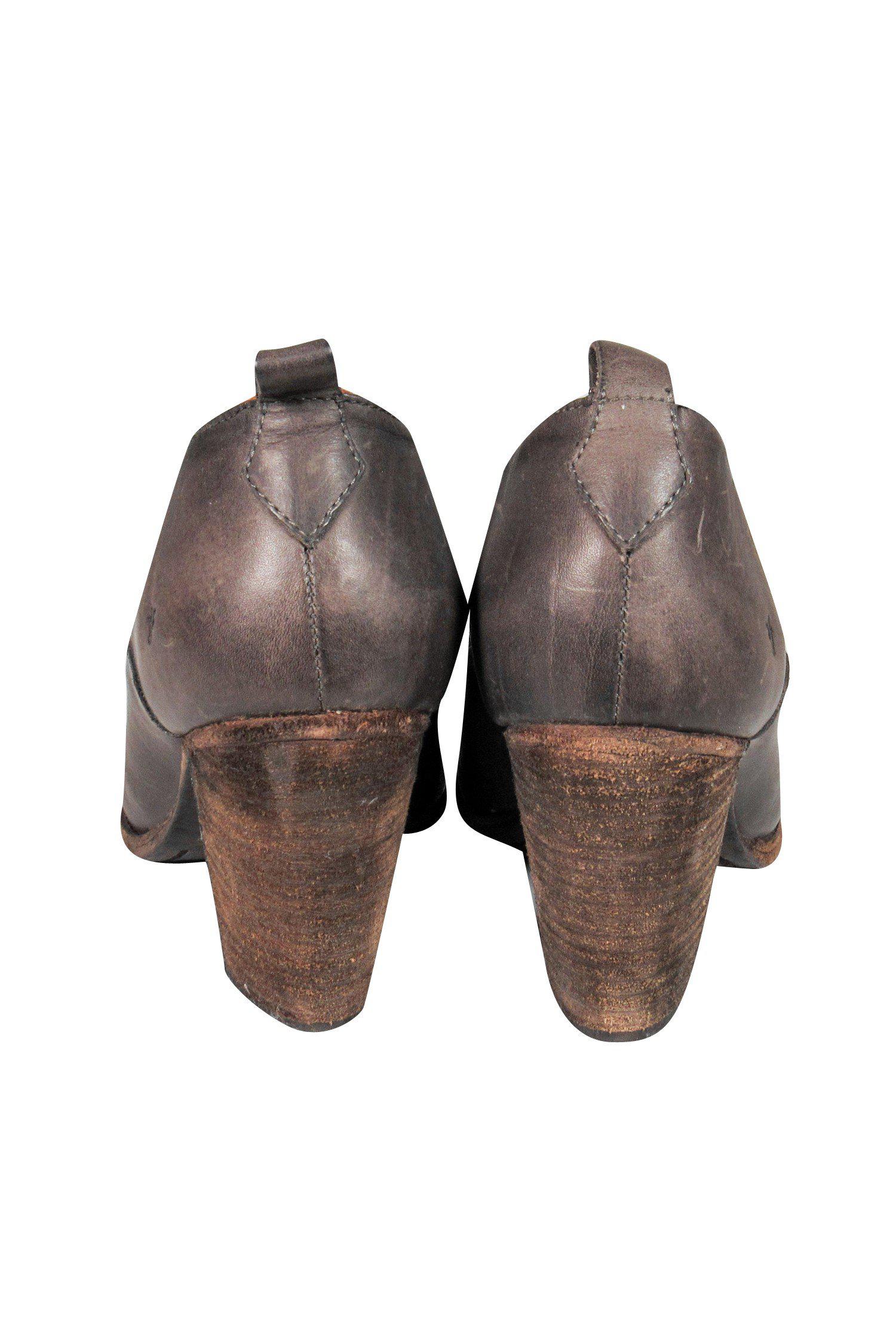 Frye Dark Gray Western Booties with Stitching - Size 11