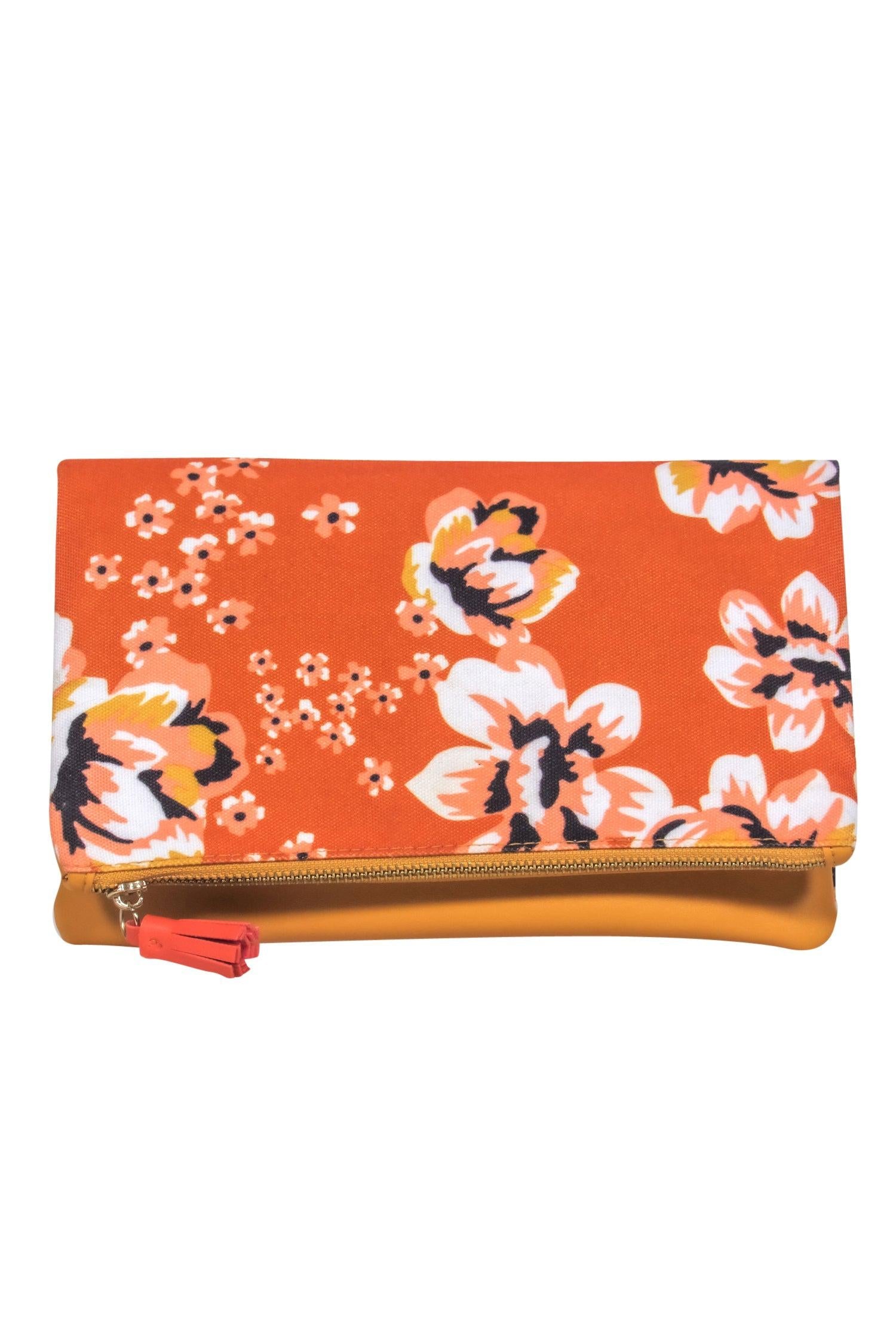 Rachel Pally's Stunning Orange & Yellow Floral Print Clutch