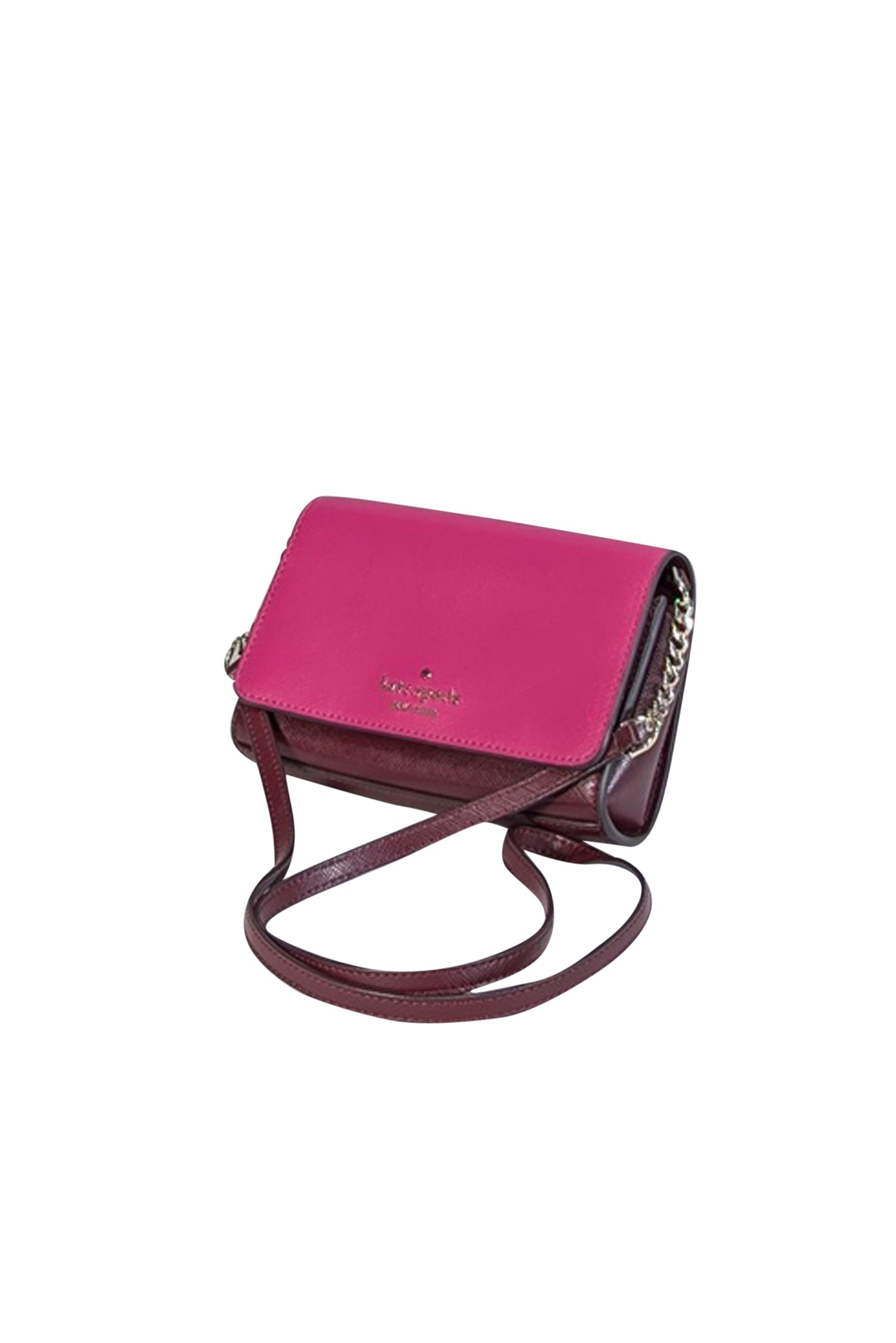 Kate Spade's Stunning Pink & Maroon Color-block Crossbody Bag
