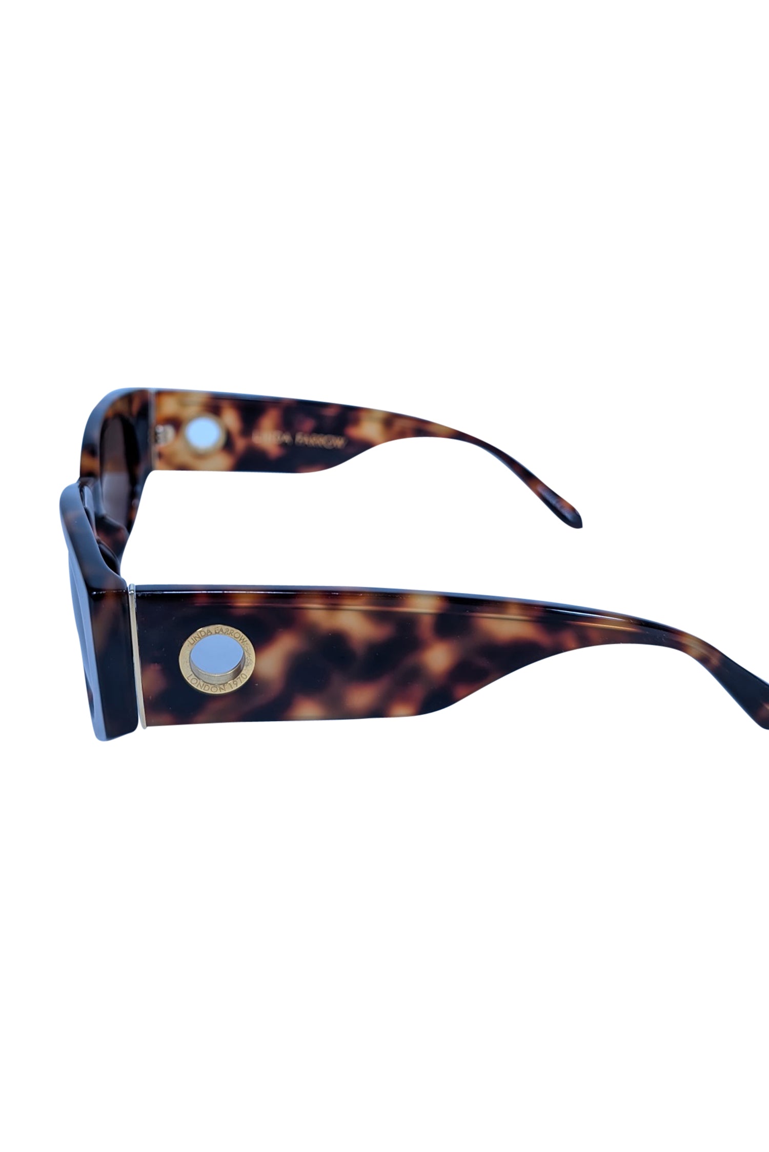 Linda Farrow Debbie Sunglasses - Stunning Brown Tortoise Shell Print