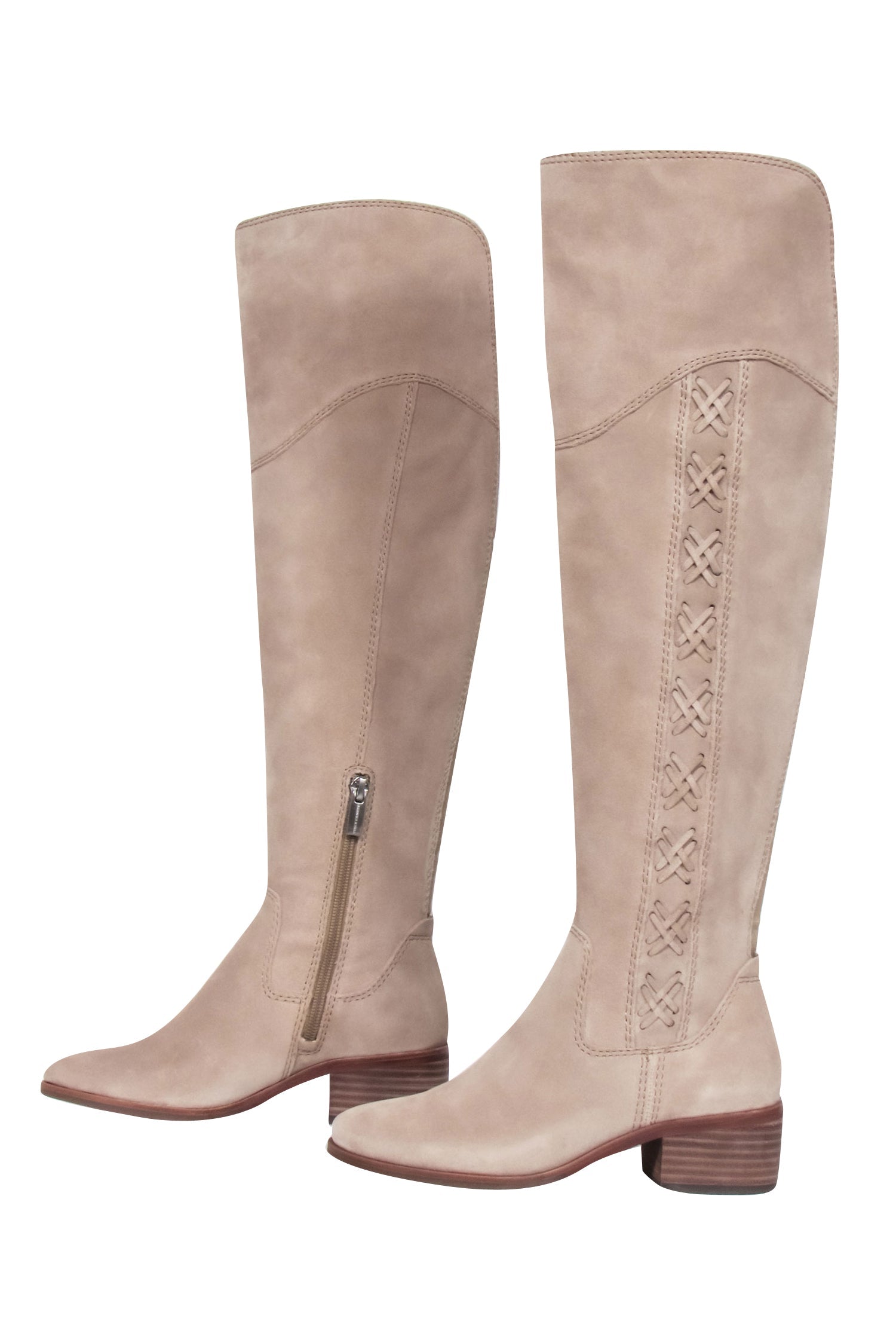Vince Camuto Taupe Suede Tall Boots - Size 4.5: Fall Fashion Essential!