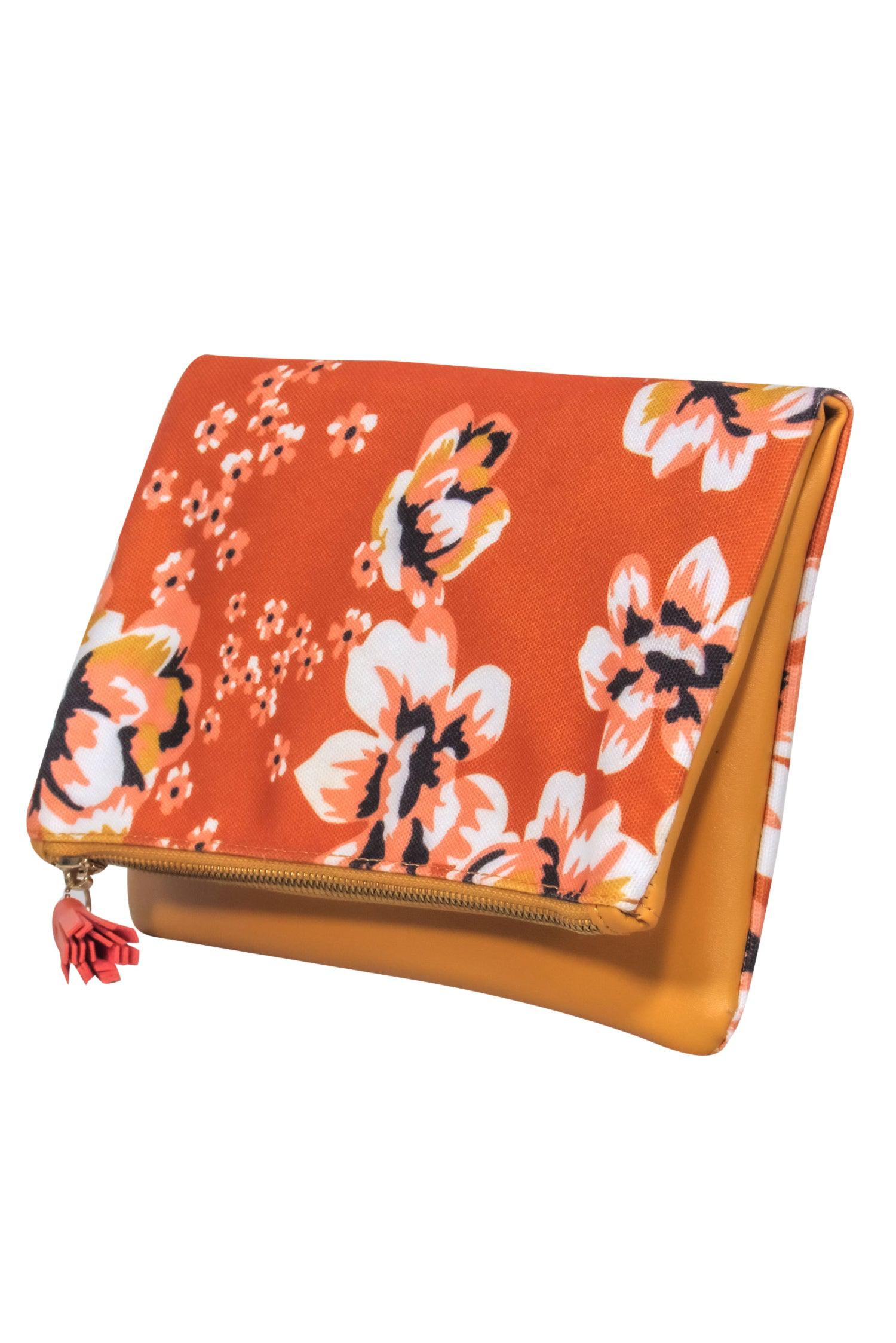 Rachel Pally's Stunning Orange & Yellow Floral Print Clutch