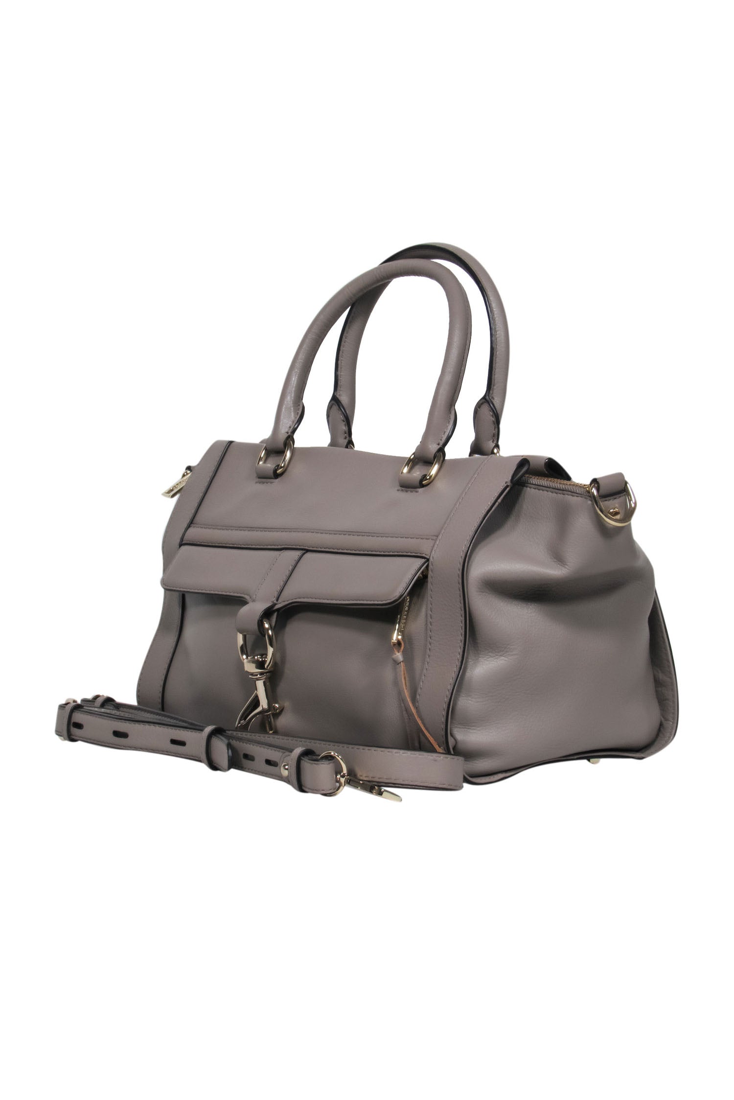 Rebecca Minkoff Taupe Leather Satchel: Stylish & Functional