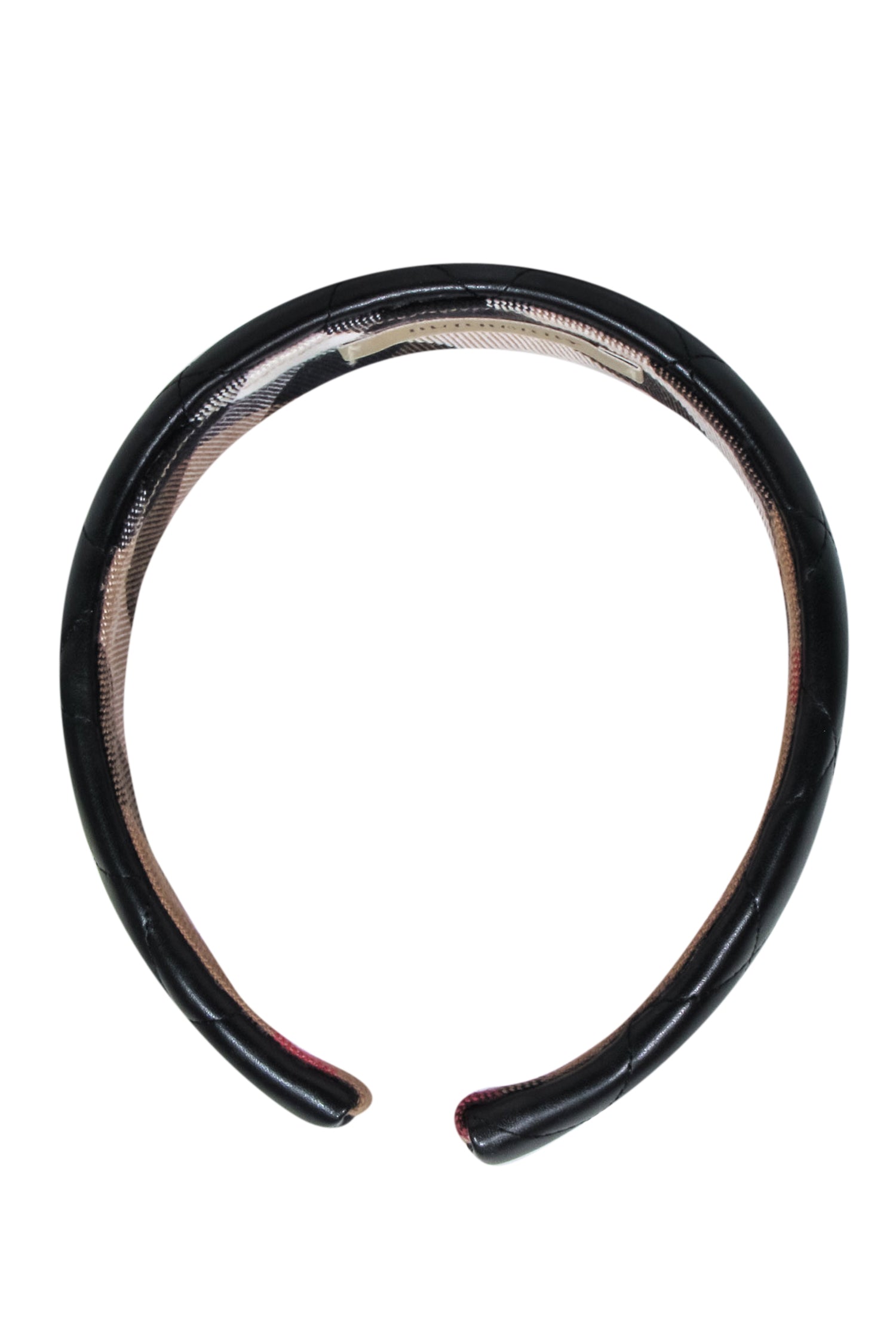 Burberry's Luxurious Black Quilted Leather Headband