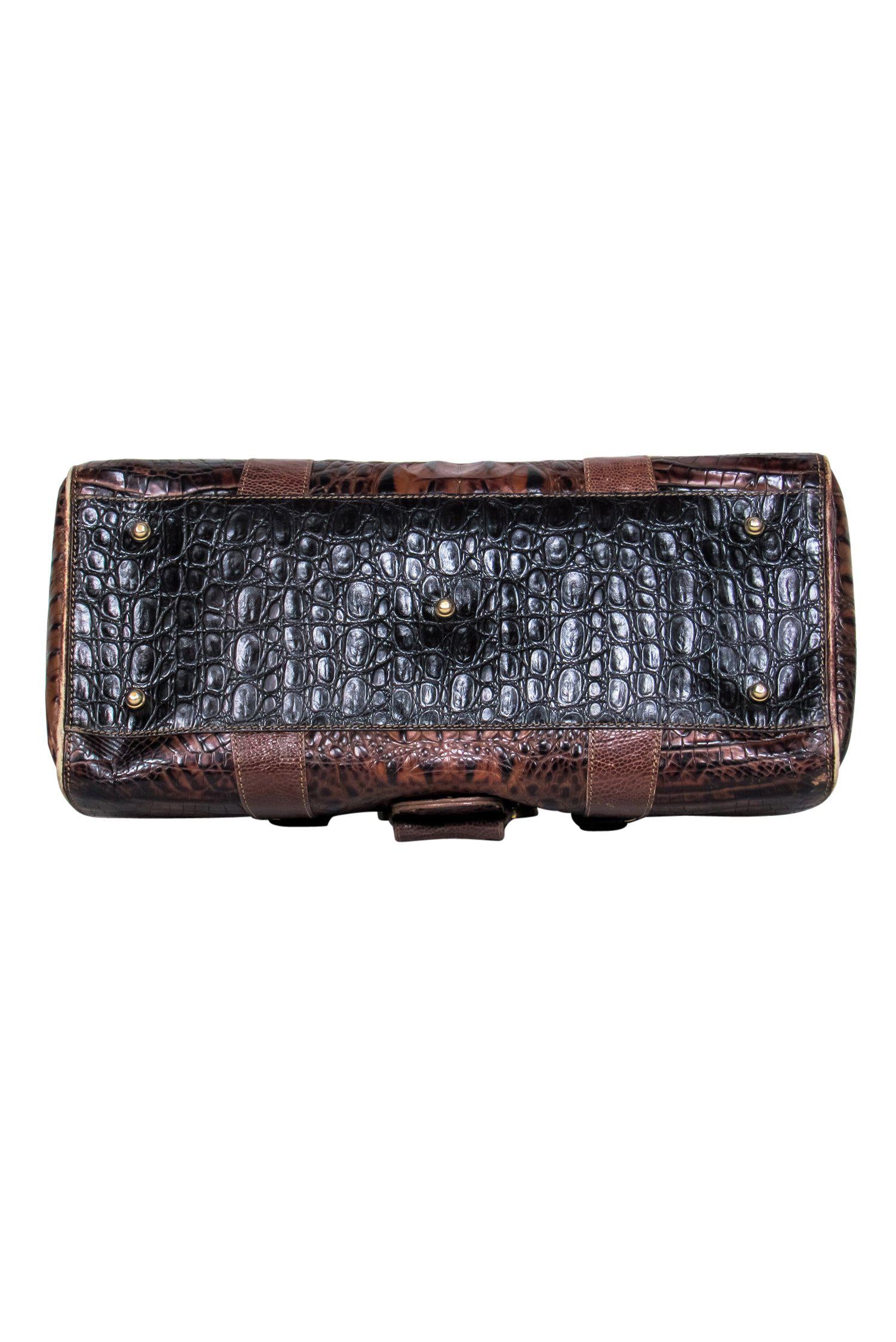 Brahmin's Stunning Brown Alligator Embossed Handbag