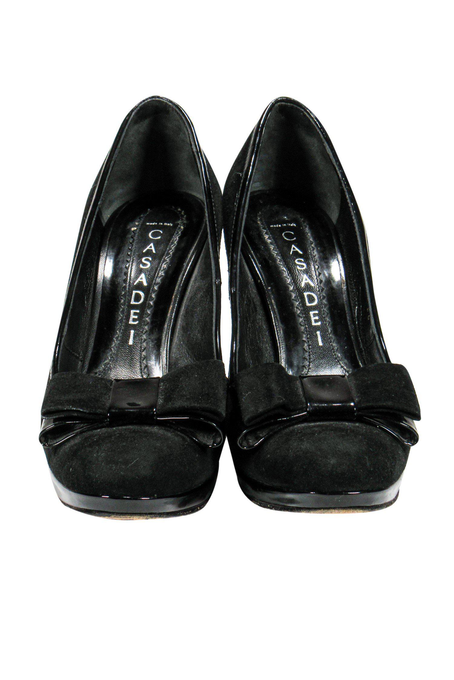 Casadei Black Suede Bow Pumps - Size 6: A Must-Have for Fashionistas