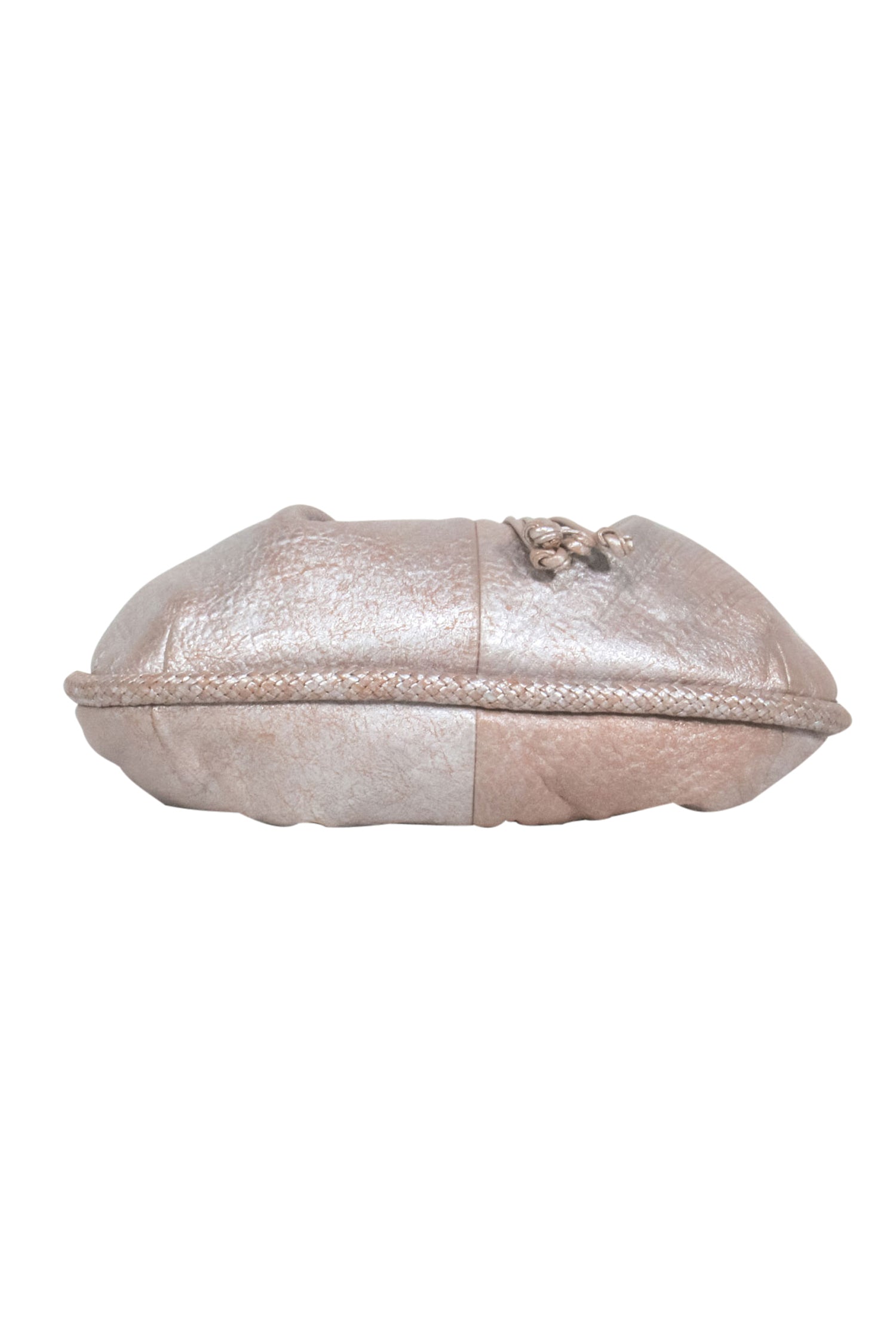 Cole Haan Beige Metallic Glam Leather Shoulder Bag