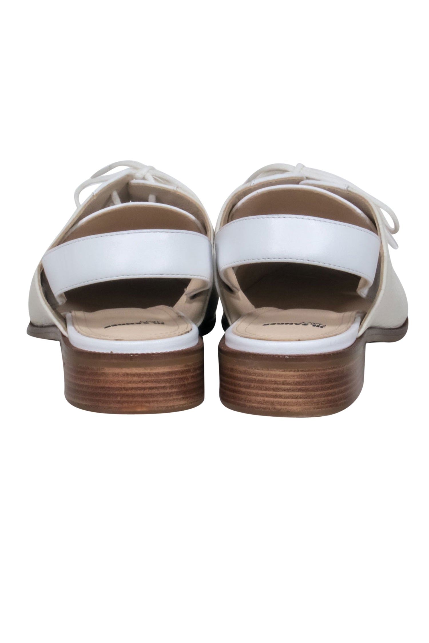 Jil Sander - Stunning Ivory & White Leather Slingback Oxfords in Size 9