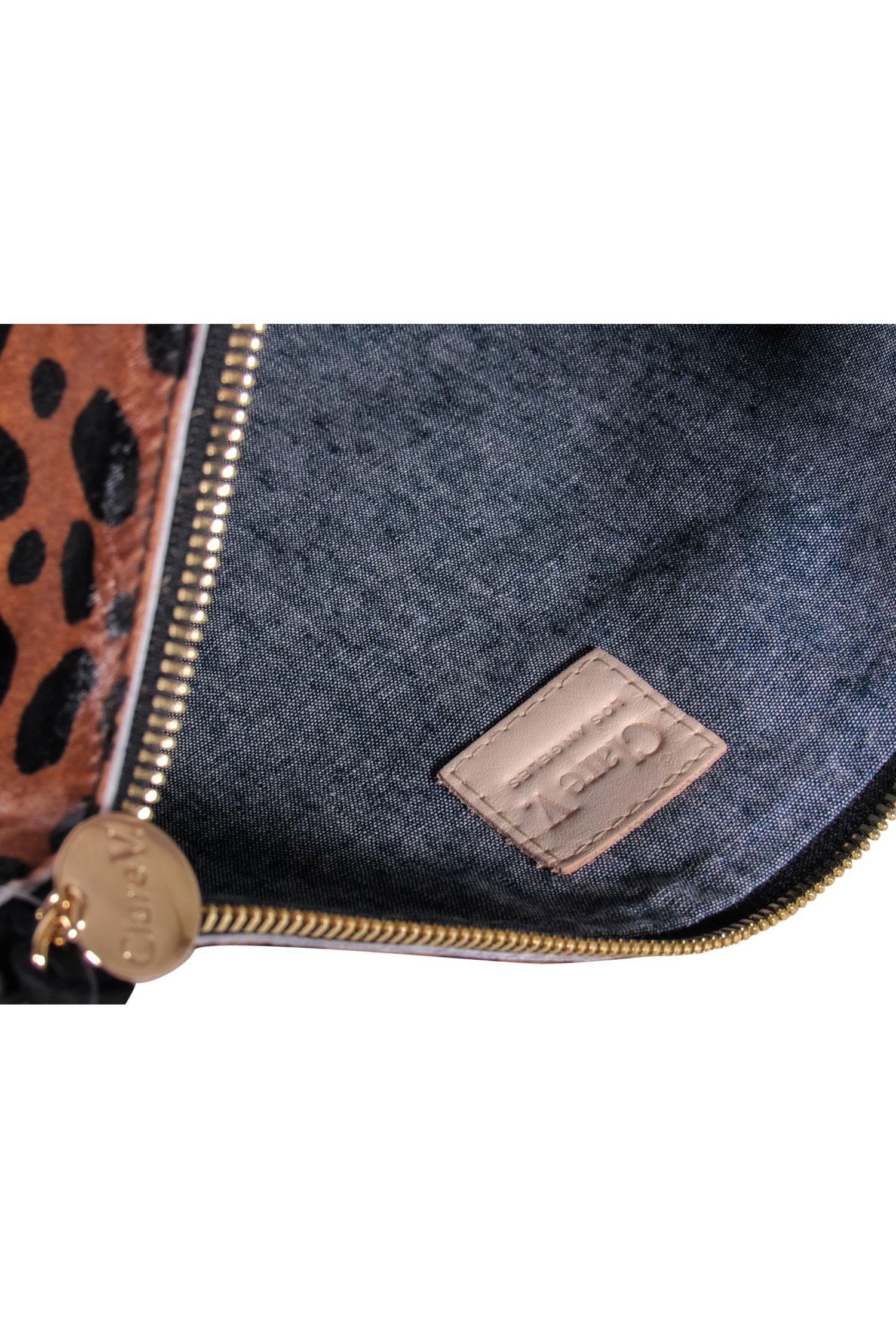Clare V. - Exquisite Black & Brown Ponyhair Leopard Spotted Zipper Pouch