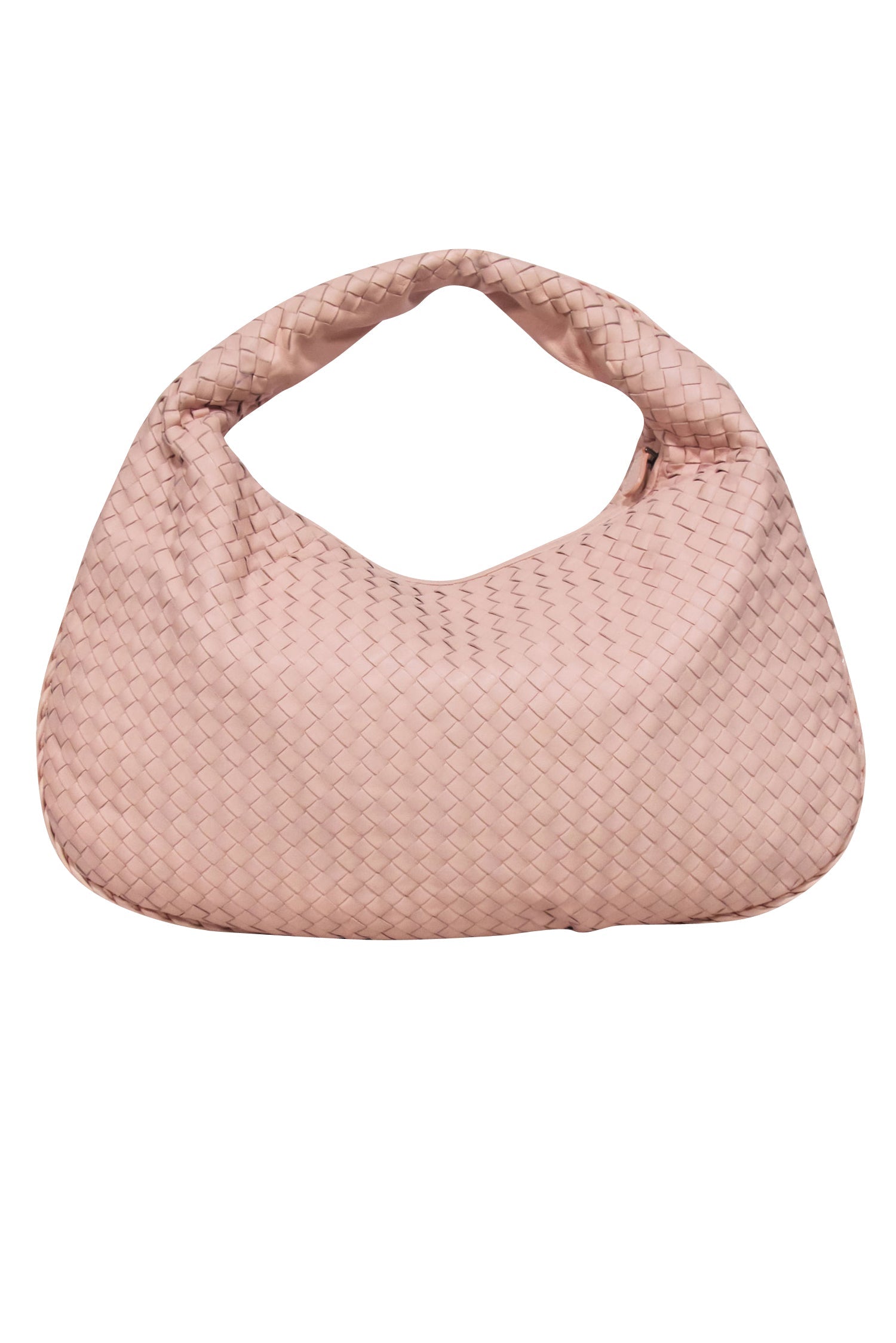 Bottega Veneta - Stunning Blush Pink Intrecciato Woven Leather Shoulder Bag