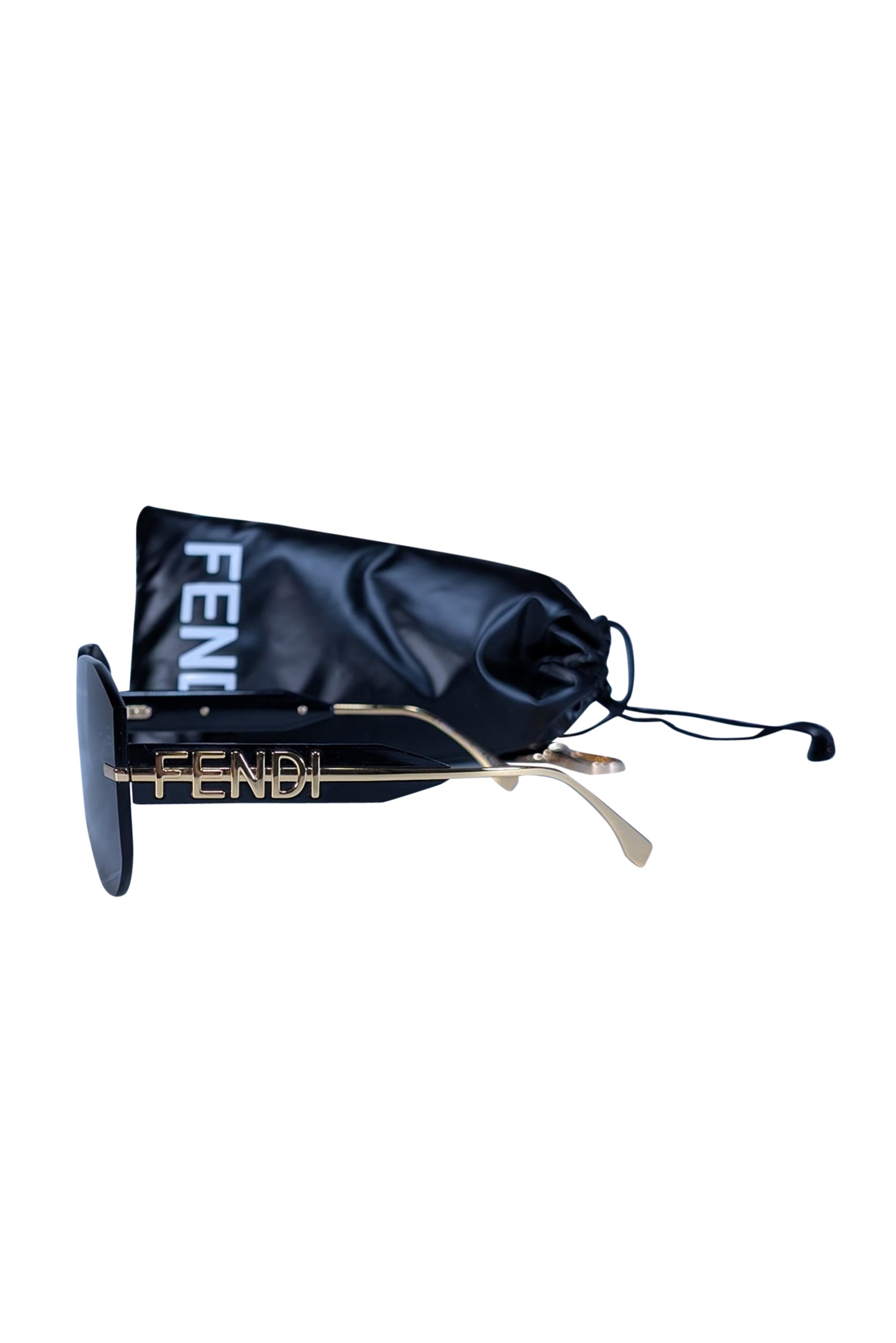 Fendi's Stunning Black Large Frameless Sunglasses