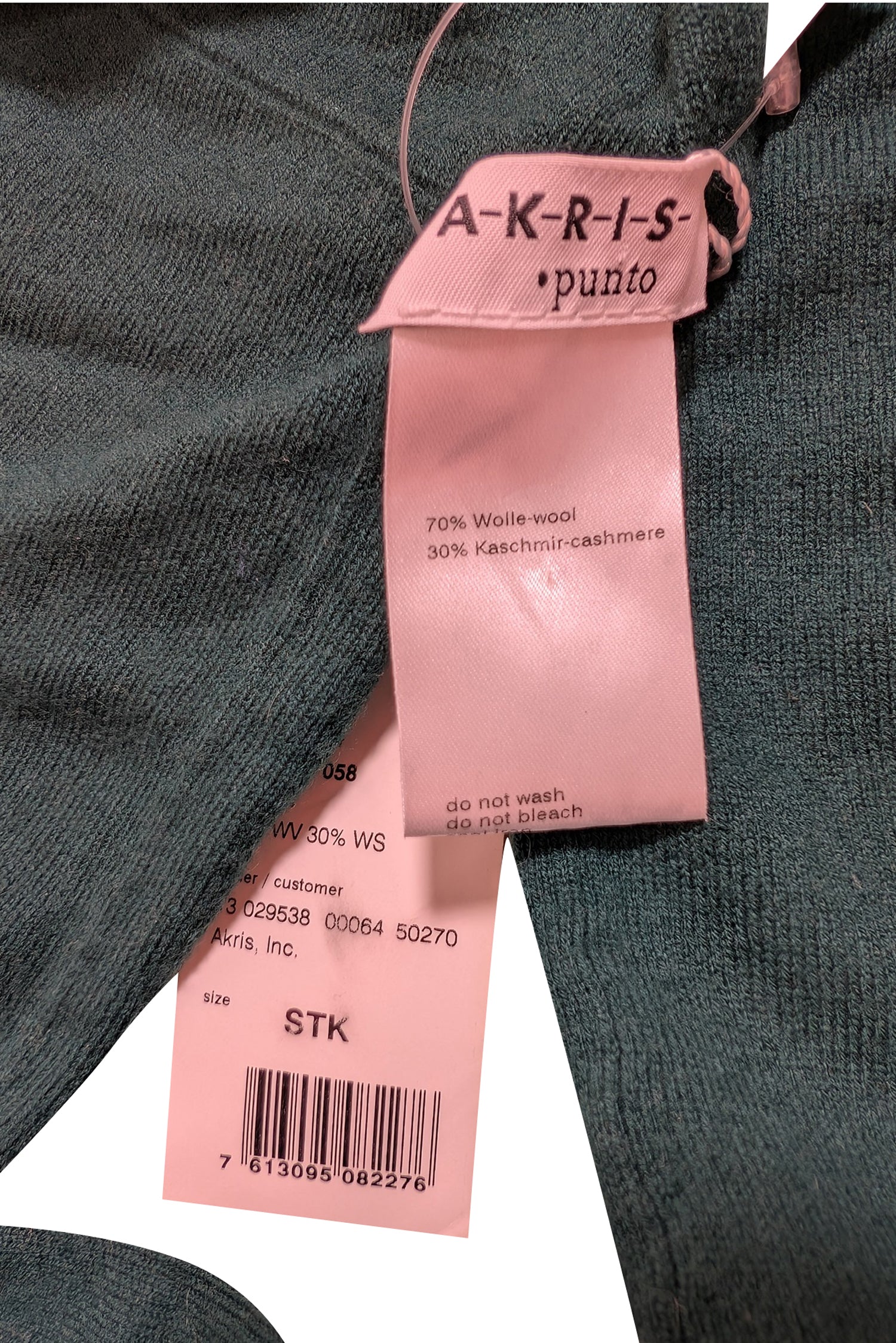 Akris Punto - Juniper Green Luxury Wool & Cashmere Circle Scarf