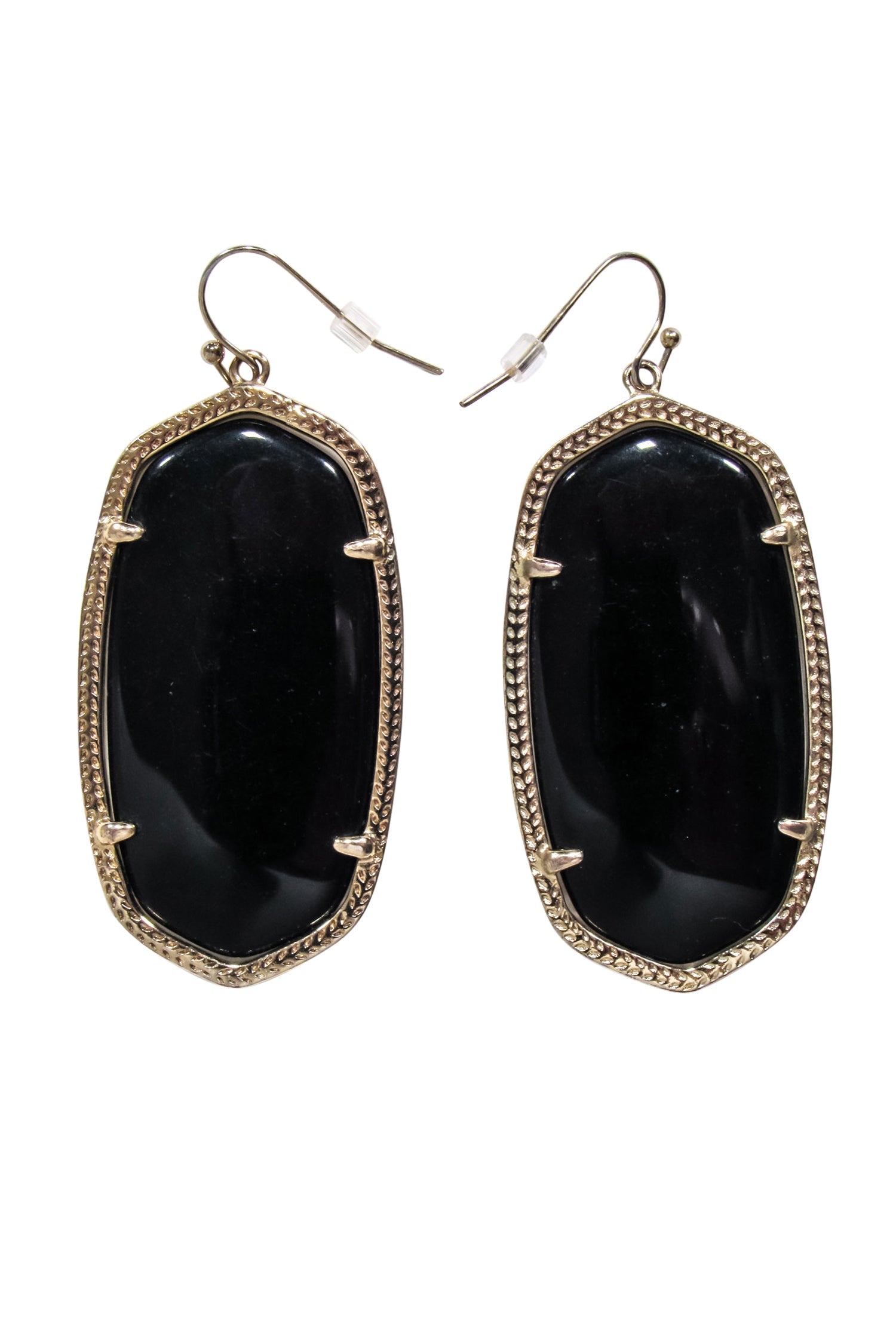 Kendra Scott's Stunning Black & Gold Large Dangle Earrings