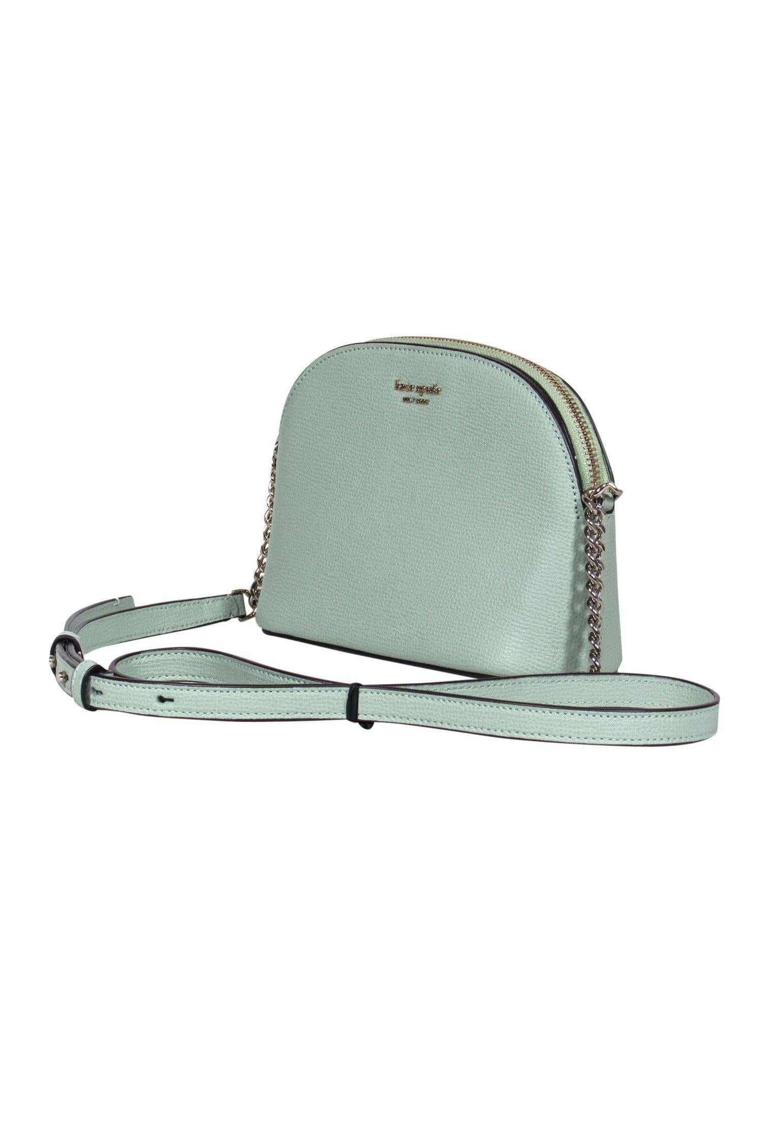 Kate Spade Mint Green Small Pebbled Leather Crossbody - A Spring Essential