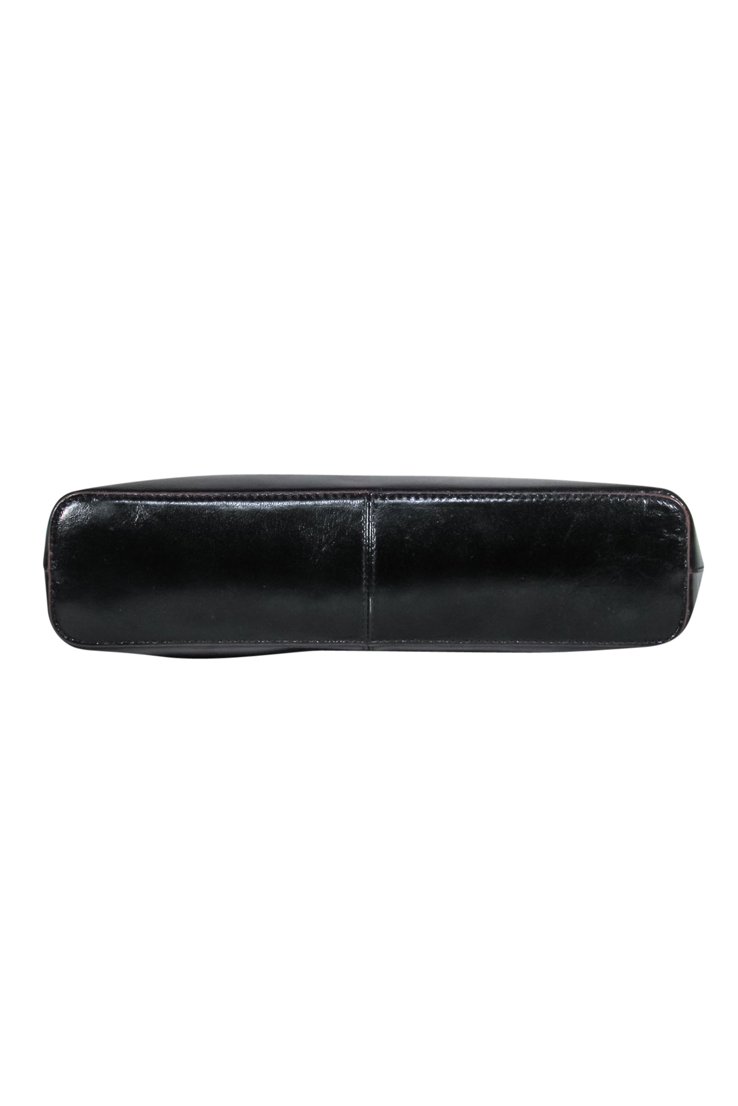 Hobo International - Stunning Black Shiny Leather Square Shoulder Bag