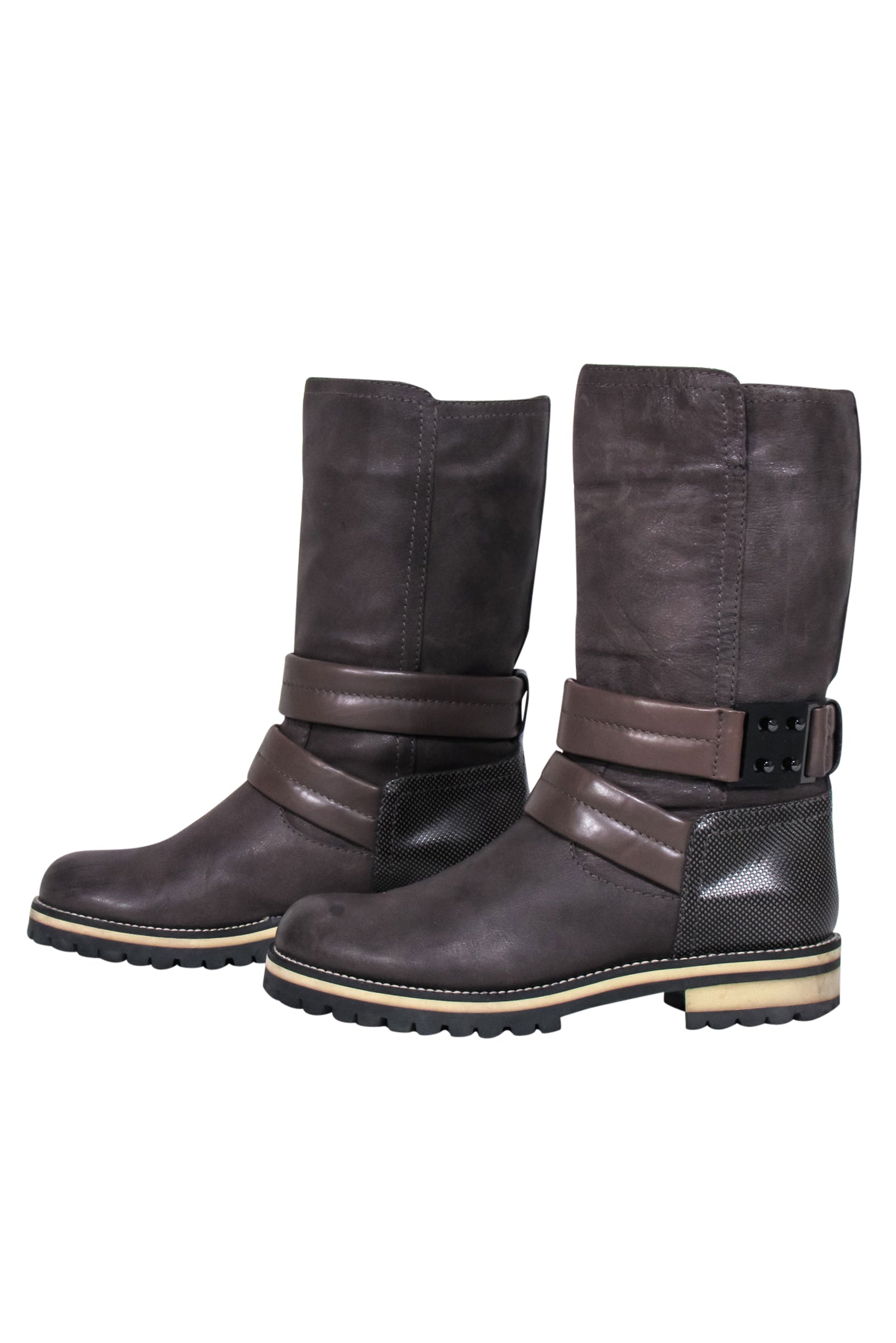 Aquatalia Brown Leather Ankle - Strap Short Boots: Size 6.5 - Unleash Your Style!