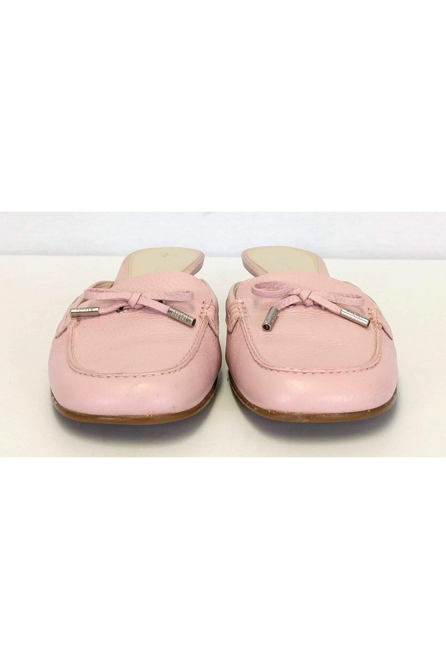 Etienne Aigner Pink Leather Slides - Size 9: Fashionable and Comfortable!