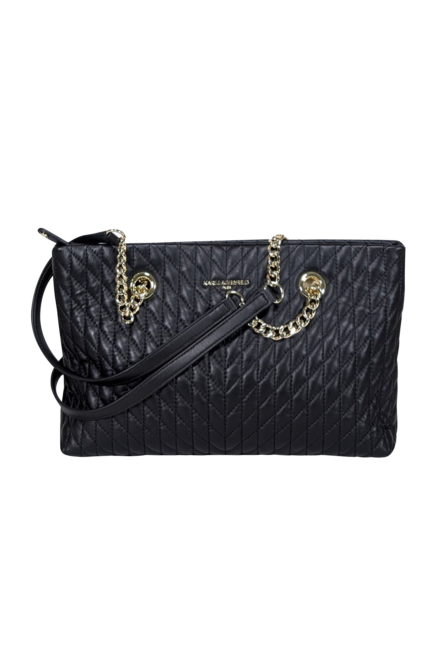 Karl Lagerfeld Black Quilted Leather Shoulder Bag - A Luxury Must-Have