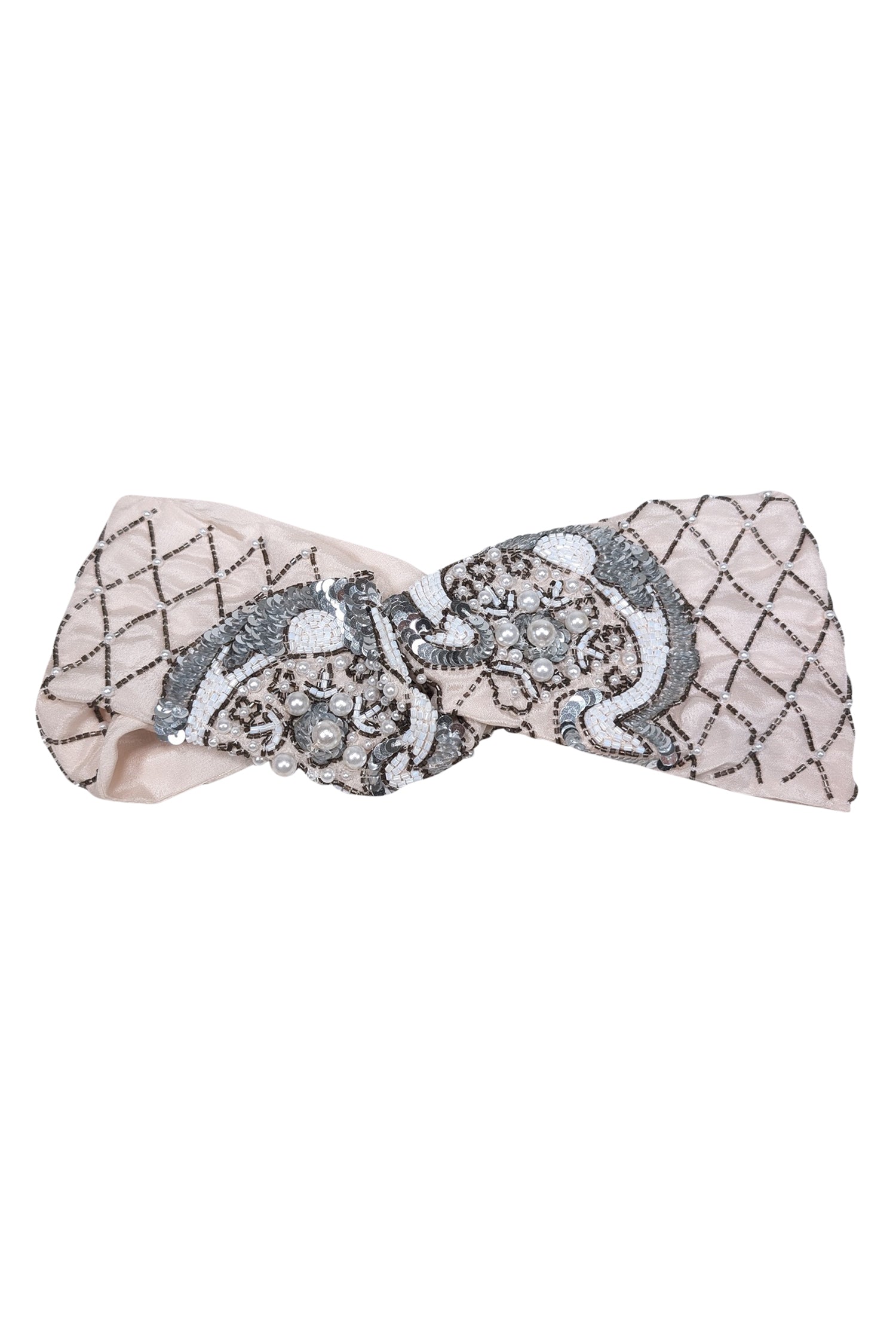 Mignonne Gavigan Cream Le Charlot Turban: A Stunning Headband for Glam Lovers