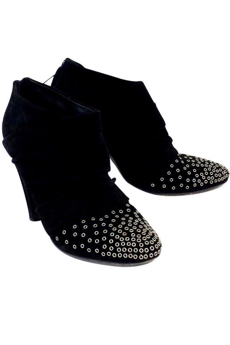 See by Chloe - Stunning Black Suede Embellished Booties in Size 9 - Grab Yours Now!