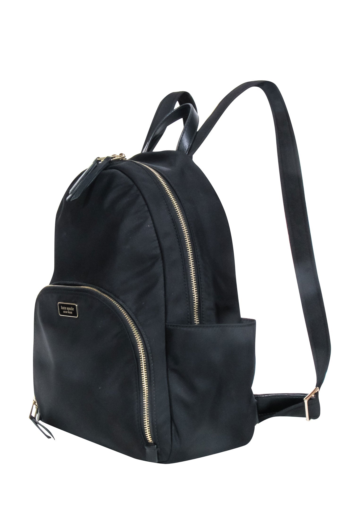 Kate Spade Stylish Black Nylon Zip Around Backpack - Elevate Your Look!