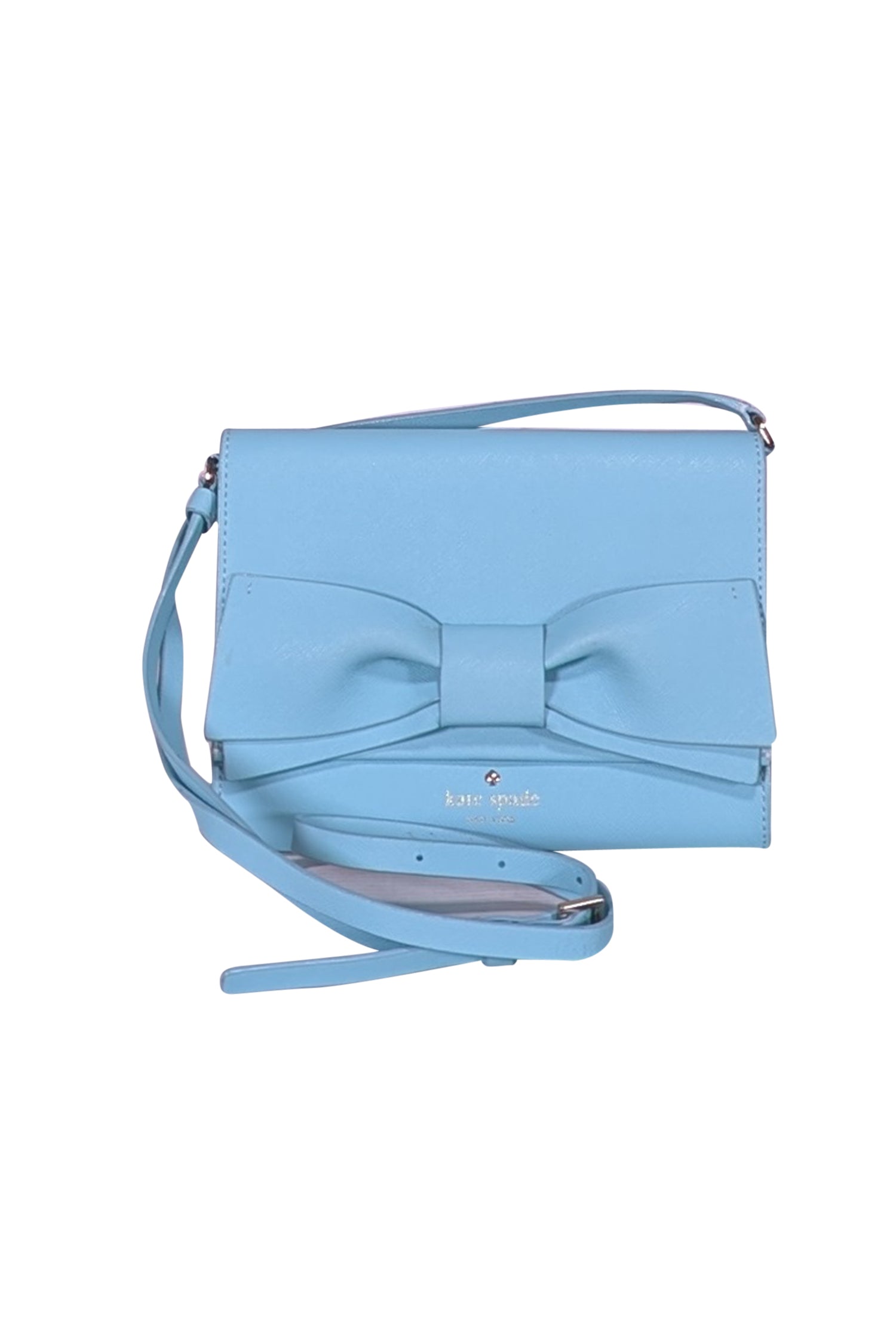 Kate Spade Aqua Blue Bow-Front Saffiano Leather Crossbody: A Colorful Spring Essential