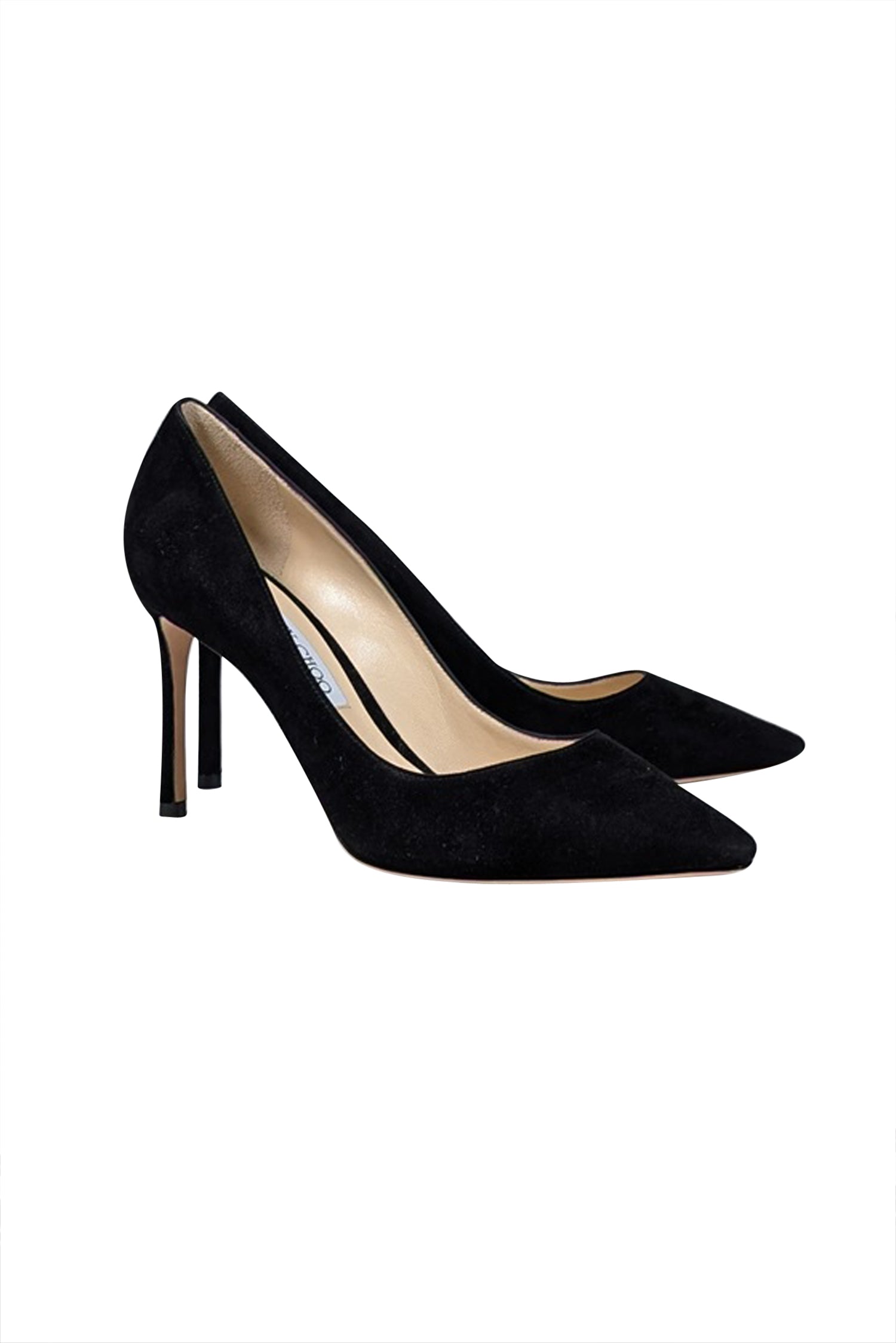 Jimmy Choo Black Suede Pointed Toe Pumps - Size 10.5: Elevate Your Style!