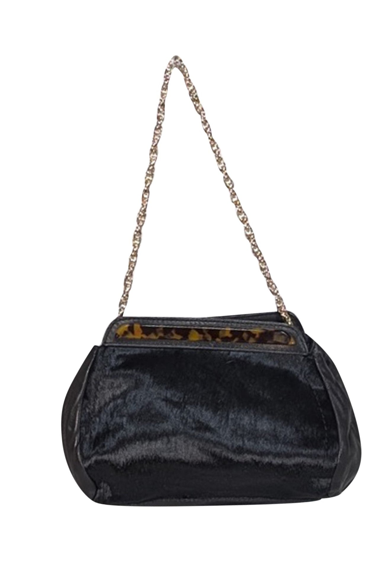 Brooks Brothers Black Calf Hair Chain Strap: The Epitome of Chic Handbag