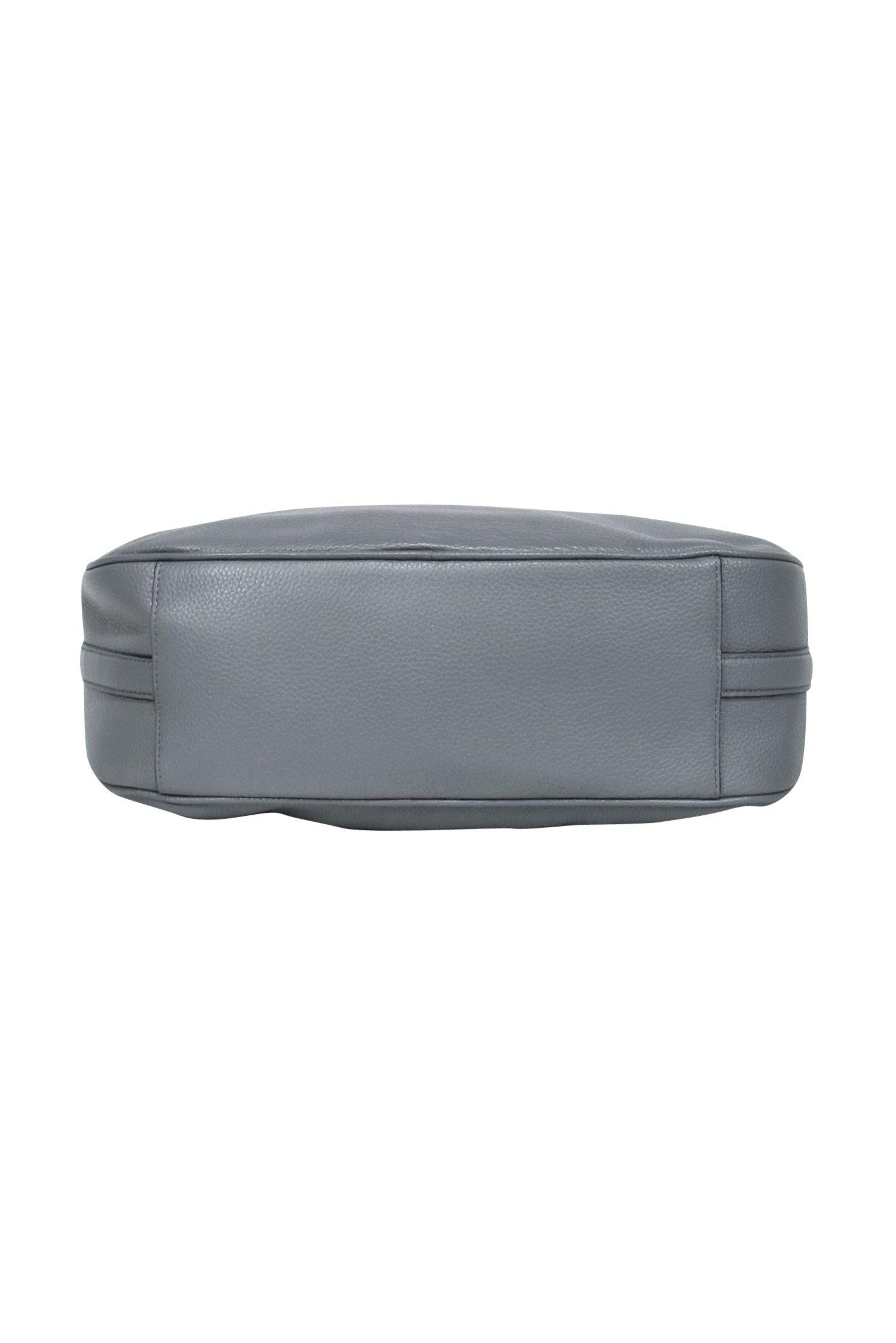 Kate Spade Slate Gray Convertible Leather Saddle Bag - A Chic Essential