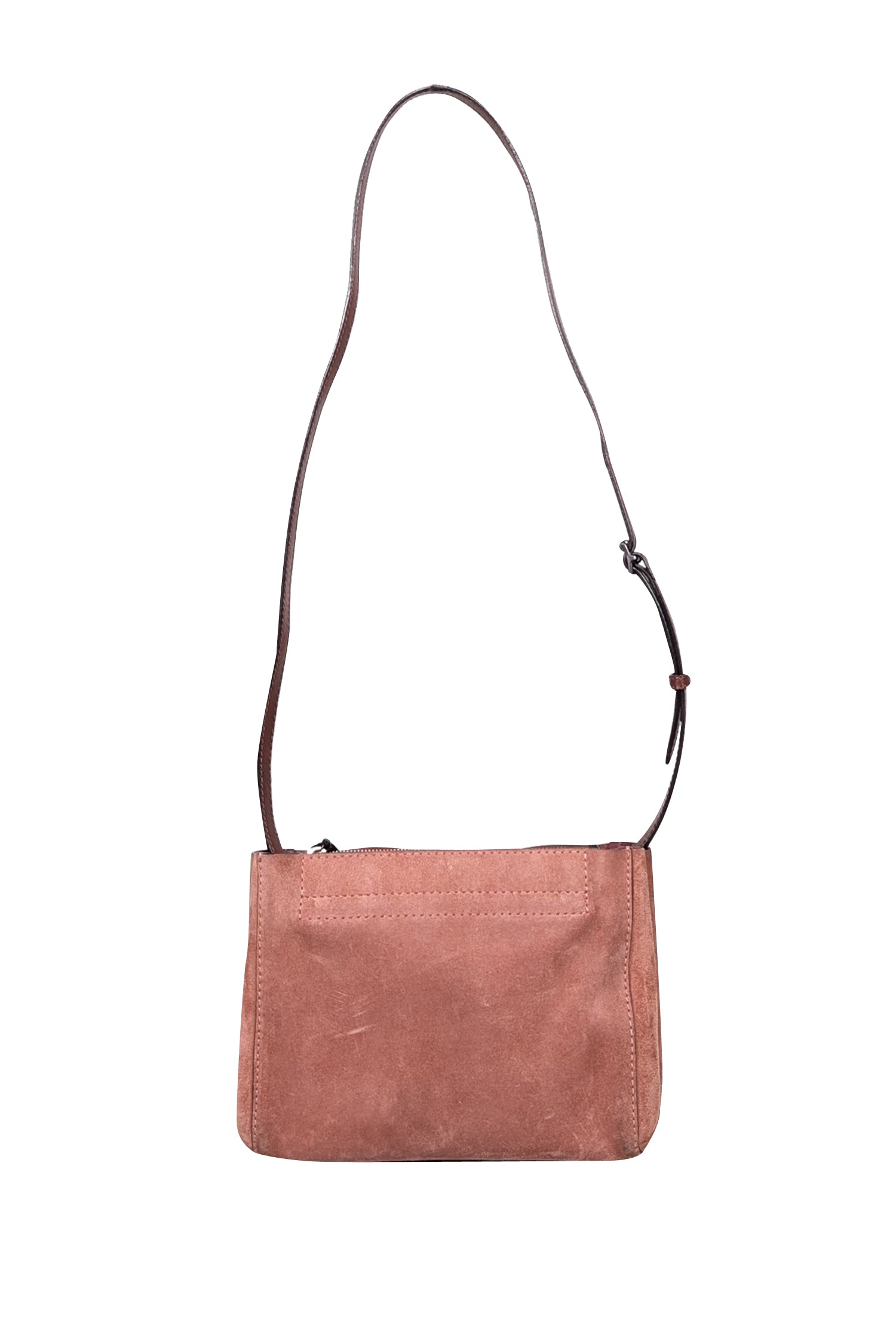 Rag & Bone - Stunning Mauve Suede Crossbody with Red & Brown Leather Accents